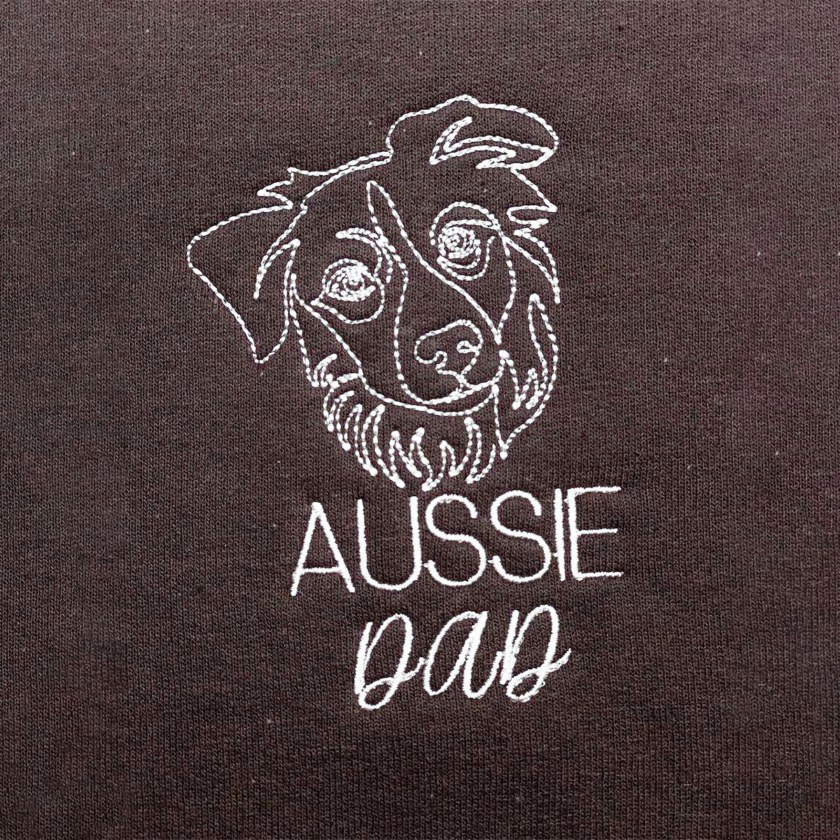 Personalized Australian Shepherd Dog Dad Embroidered Tote Bag, Custom Tote Bag with Dog Name, Best Gifts For Australian Shepherd Owners em2