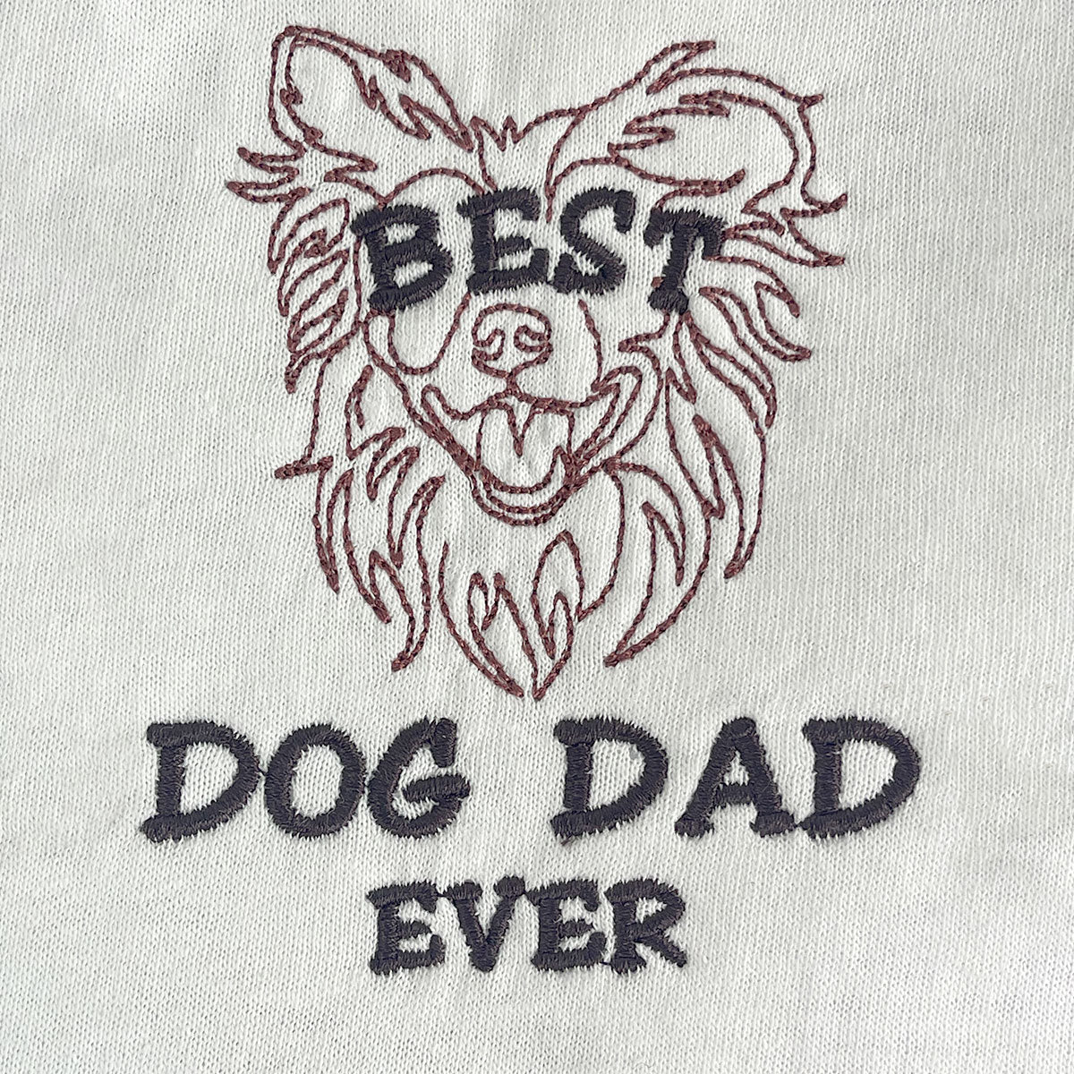 Personalized Best Border Collie Dog Dad Ever Embroidered Tote Bag, Custom Tote Bag with Dog Name, Best Gifts For Boxer Lovers em3