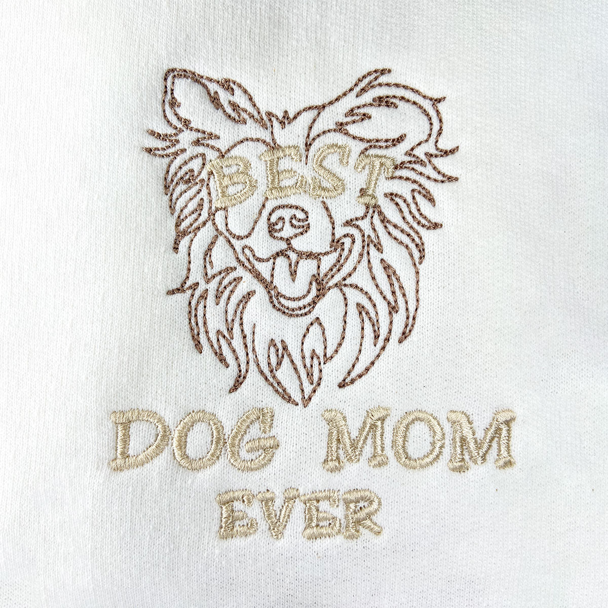 Personalized Best Border Collie Dog Mom Ever Embroidered Tote Bag, Custom Tote Bag with Dog Name, Best Gifts For Boxer Lovers em3