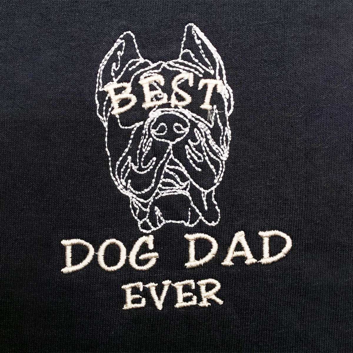 Personalized Best Cane Corso Dog Dad Ever Embroidered Tote Bag, Custom Tote Bag with Dog Name, Cane Corso Gifts Dog Lovers em1