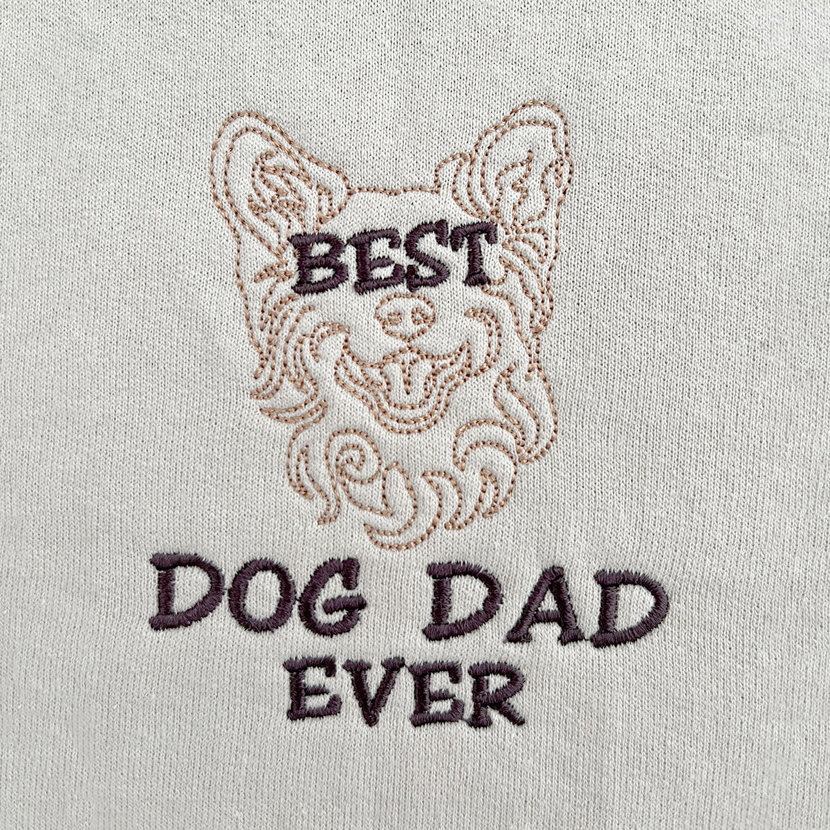 Personalized Best Corgi Dog Dad Ever Embroidered Tote Bag, Custom Tote Bag with Dog Name, Best Gifts For Corgi Lovers em2