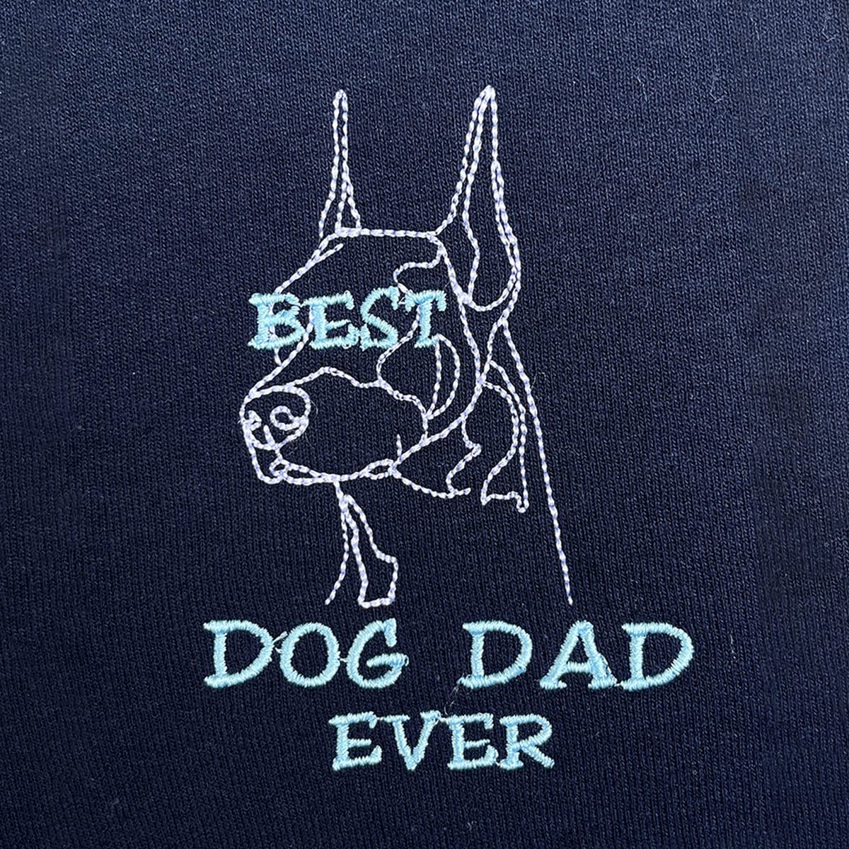 Personalized Best Doberman Dog Dad Ever Embroidered Tote Bag, Custom Tote Bag with Dog Name, Best Gifts For Doberman Lovers em1