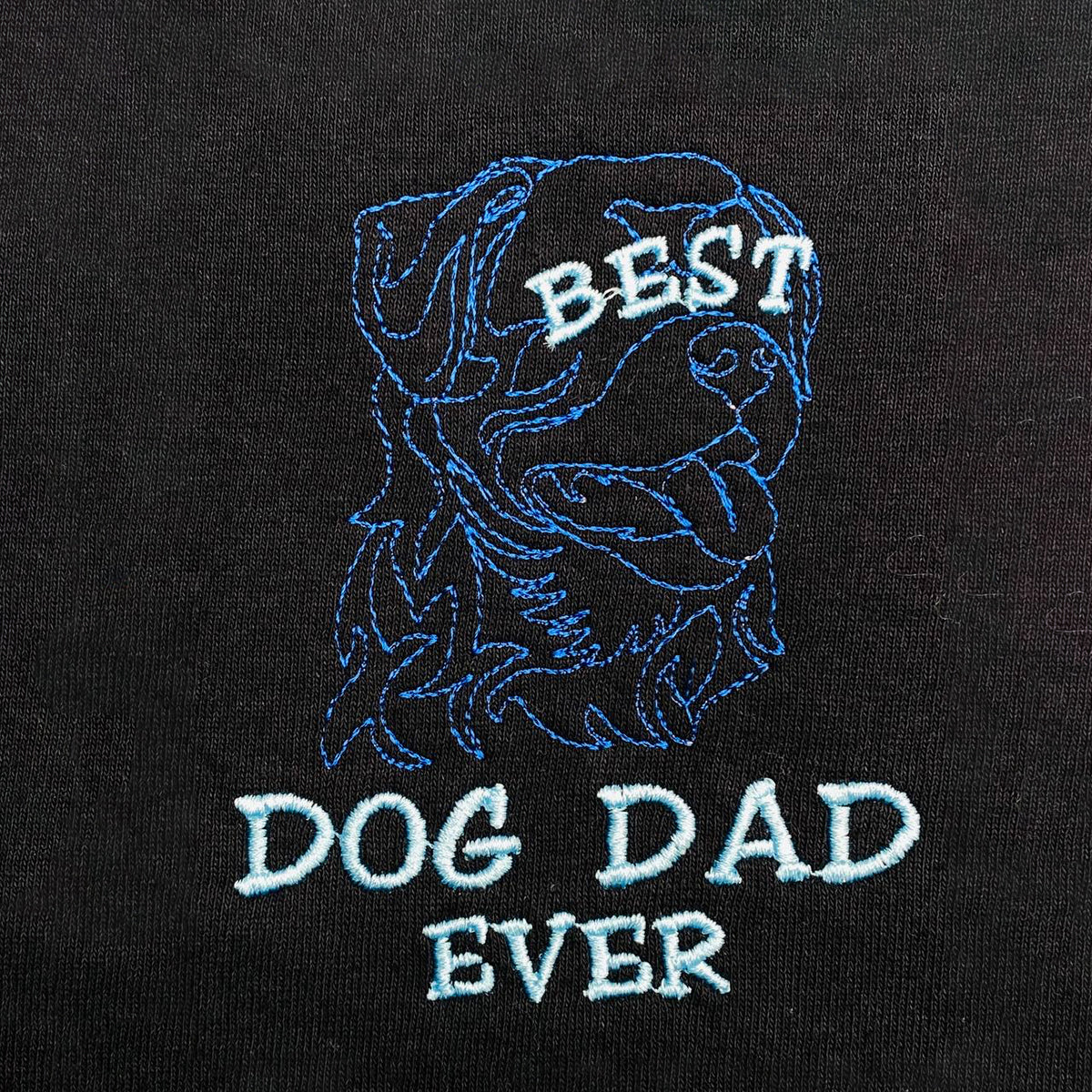 Personalized Best Dog Dad Ever Tote Bag with Dog Name Embroidered, Gift Idea for Dog Dad em2