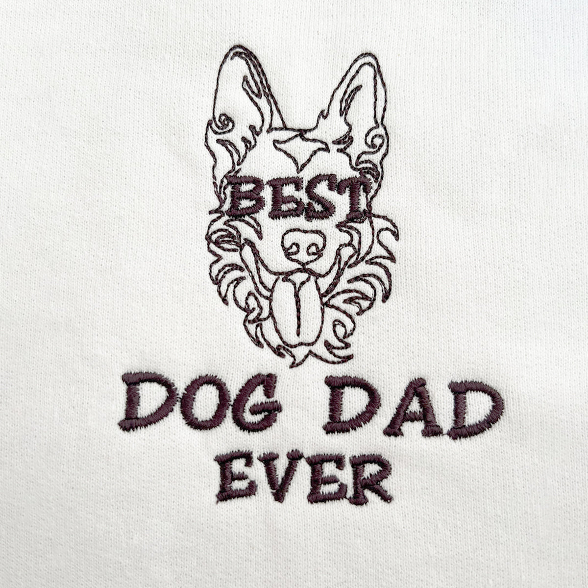 Personalized Best German Shepherd Dog Dad Ever Embroidered Tote Bag, Custom Tote Bag with Dog Name, Gifts For German Shepherd Lovers em3