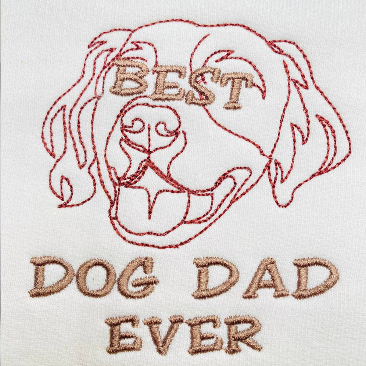 Personalized Best Golden Retriever Dog Dad Ever Embroidered Tote Bag, Custom Tote Bag with Dog Name, Best Gifts for Golden Retriever Lovers em1