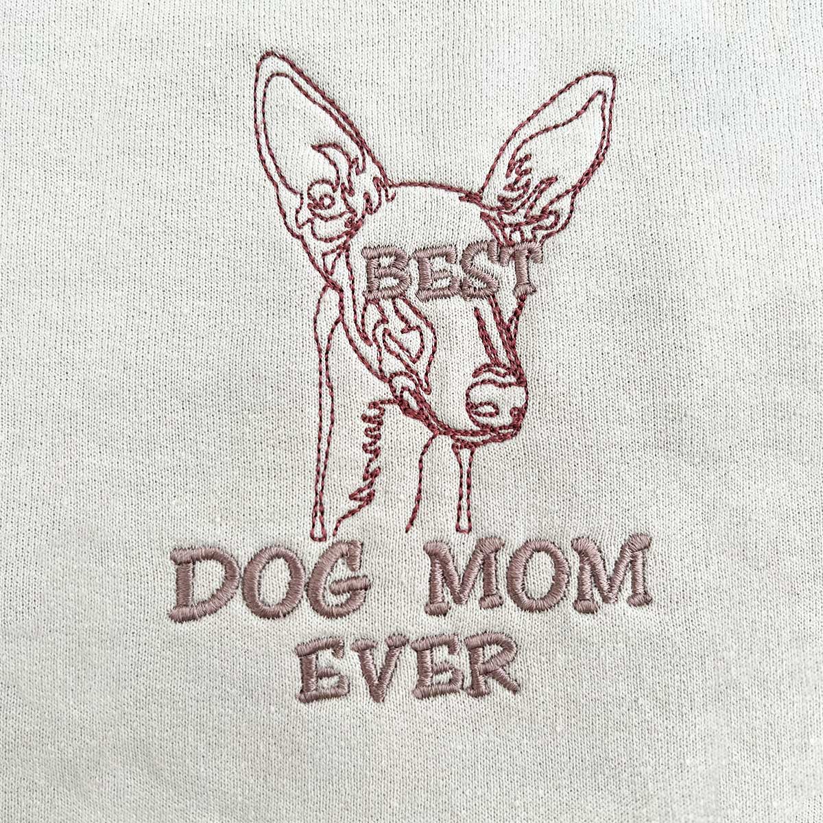 Personalized Best Italian Greyhound Dog Mom Ever Embroidered Tote Bag, Custom Tote Bag with Dog Name, Best Gifts For Greyhound Lovers em3