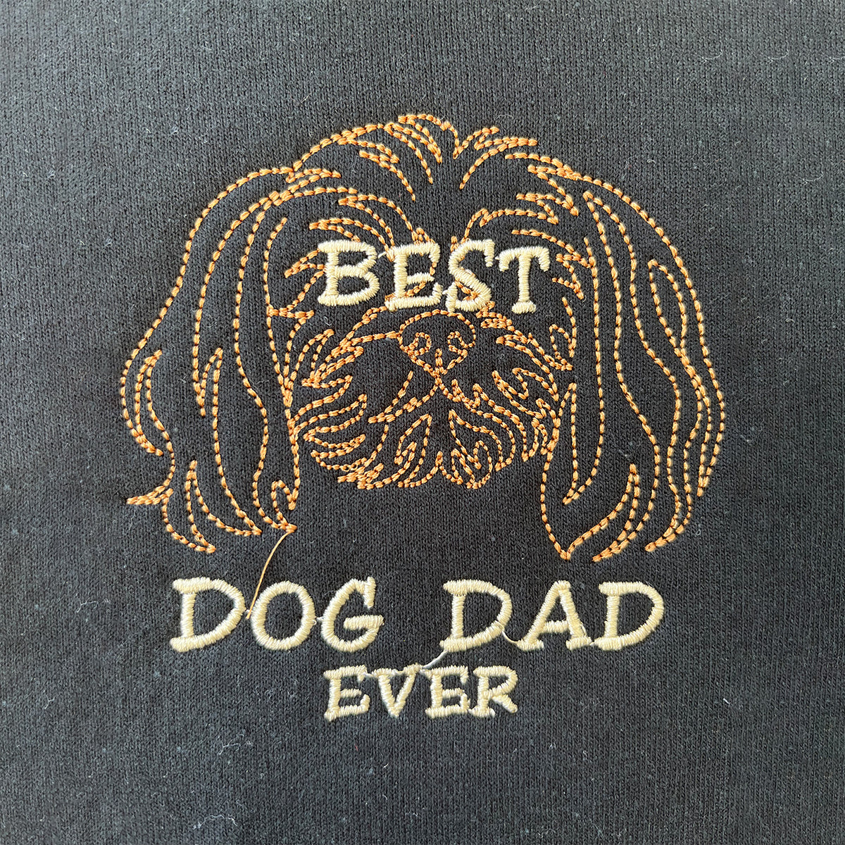 Personalized Best Shih Tzu Dog Dad Ever Embroidered Tote Bag, Custom Tote Bag with Dog Name, Best Gifts For Shih Tzu Lovers em2
