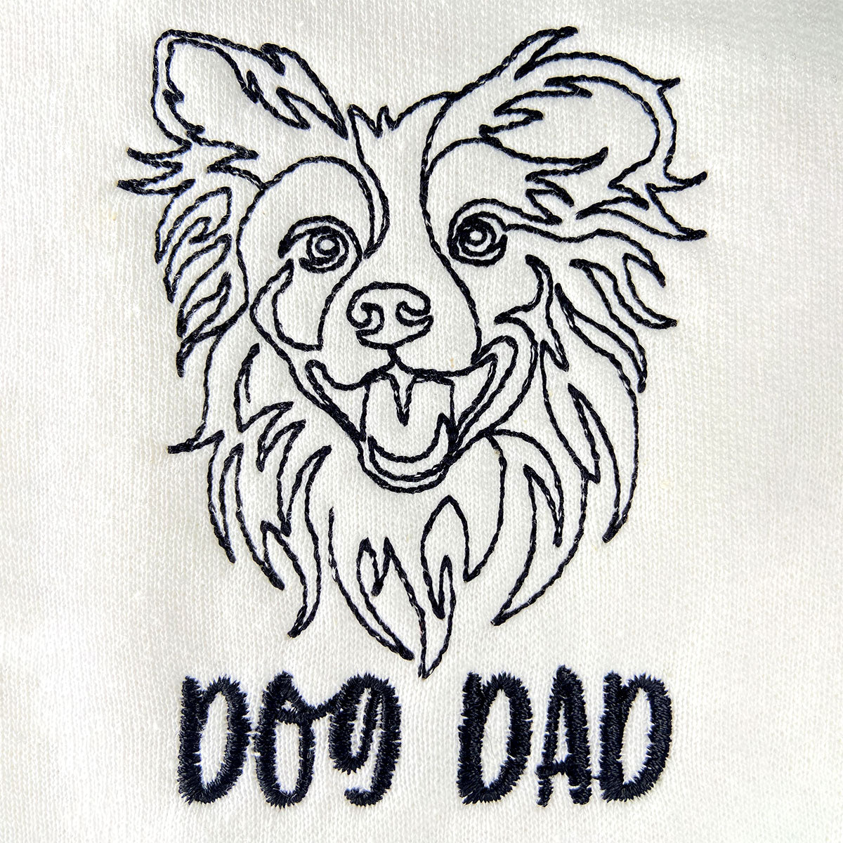 Personalized Border Collie Dog Dad Embroidered Tote Bag, Custom Tote Bag with Dog Name, Best Gifts For Boxer Lovers em3