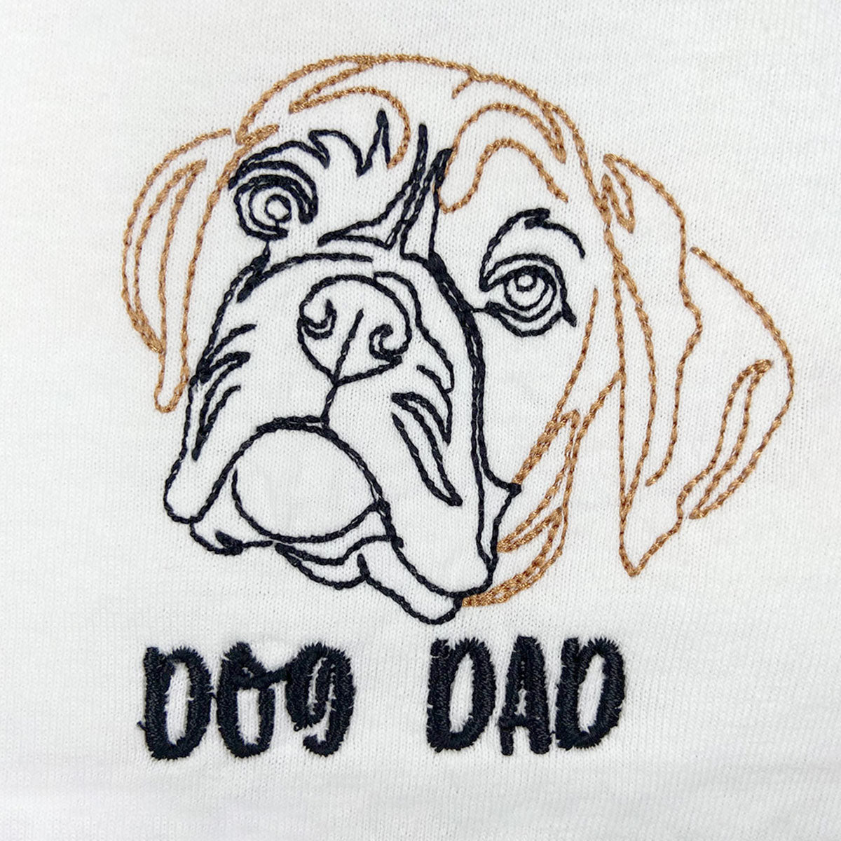 Personalized Boxer Dog Dad Embroidered Tote Bag, Custom Tote Bag with Dog Name, Best Gifts For Boxer Lovers em3