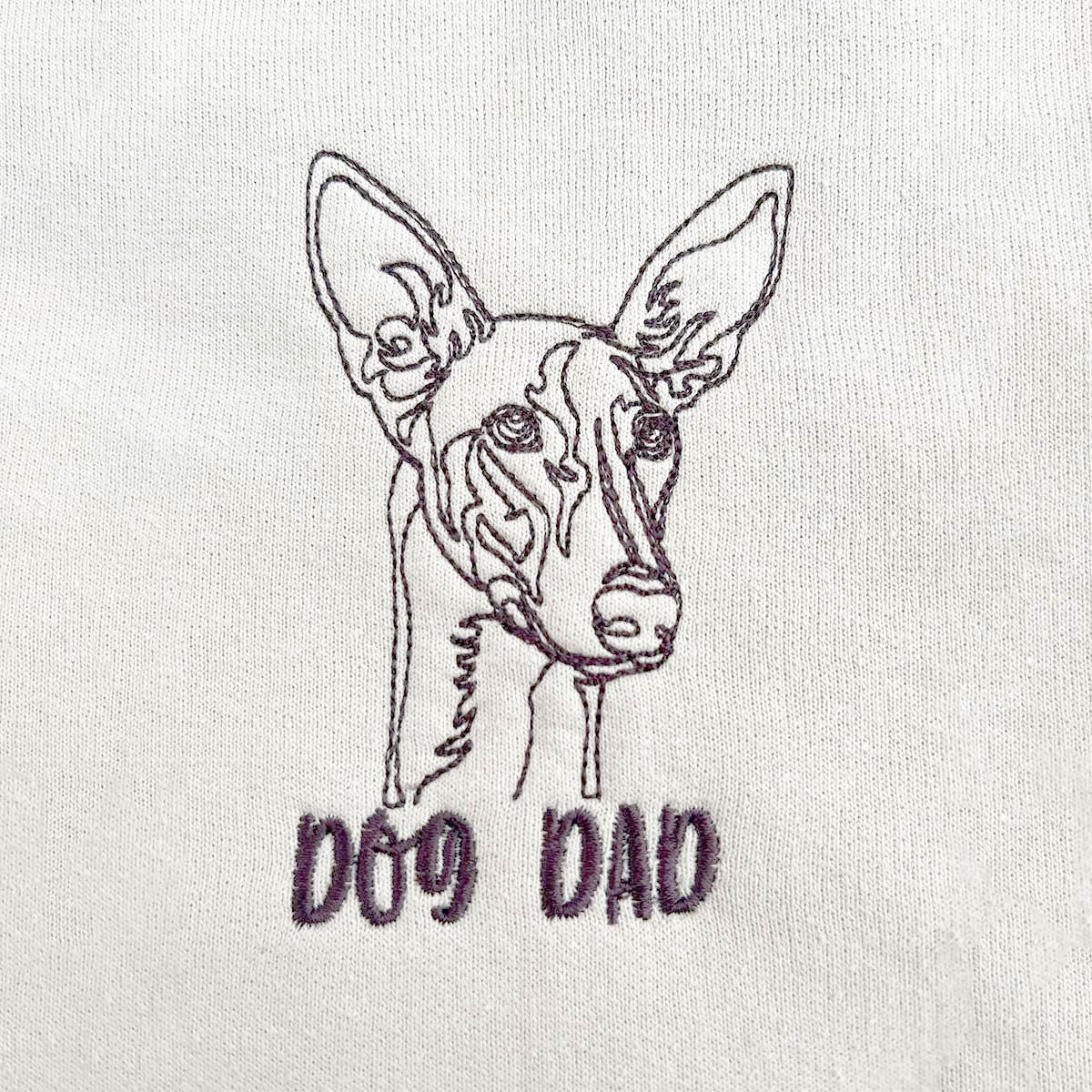 Personalized Italian Greyhound Dog Dad Embroidered Tote Bag, Custom Tote Bag with Dog Name, Best Gifts For Greyhound Lovers em3