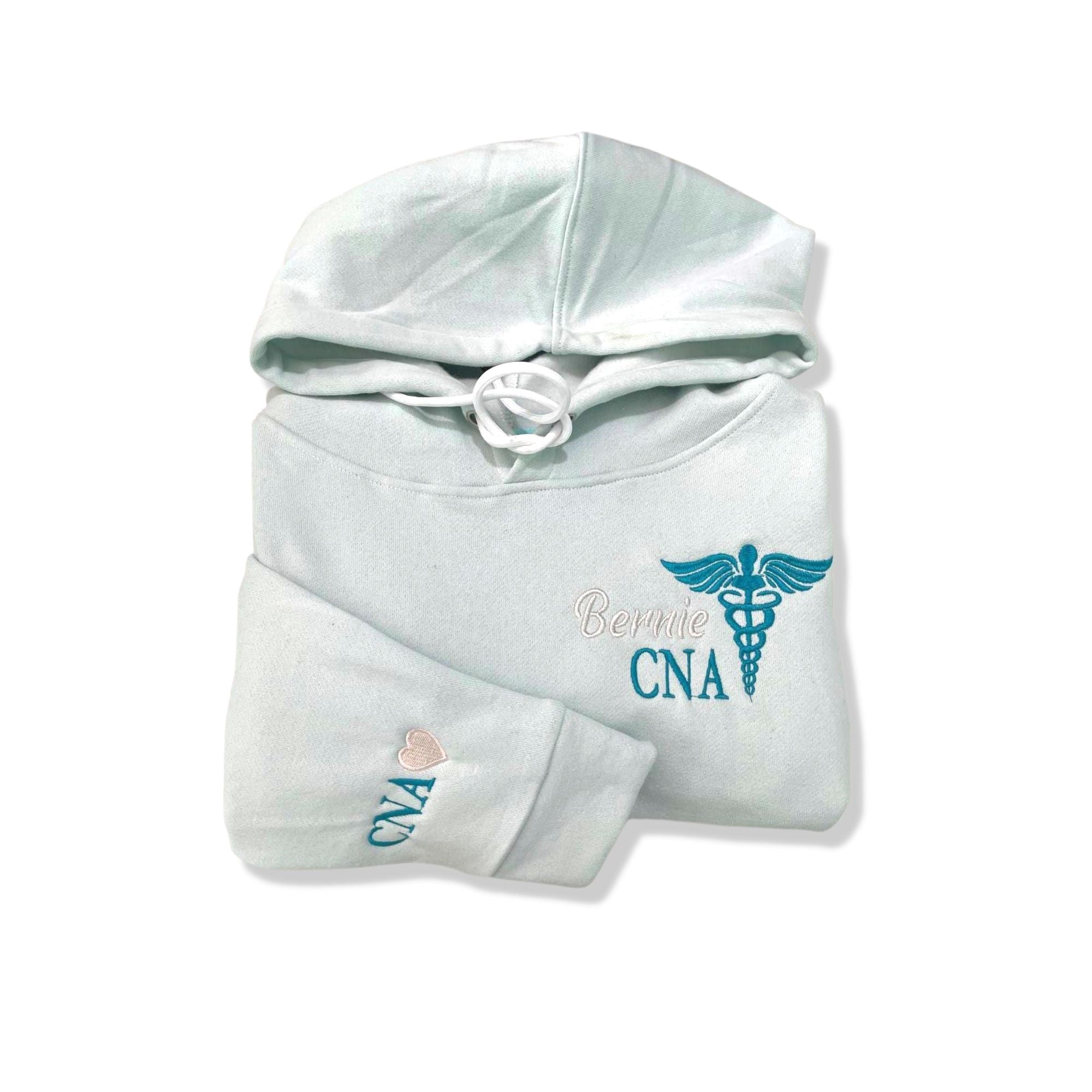 Personalized Nurse Sweatshirt, Gift For Nurse Rn, Cna ,Bsn, Rrt - Embroidered Nurse Crewneck em2