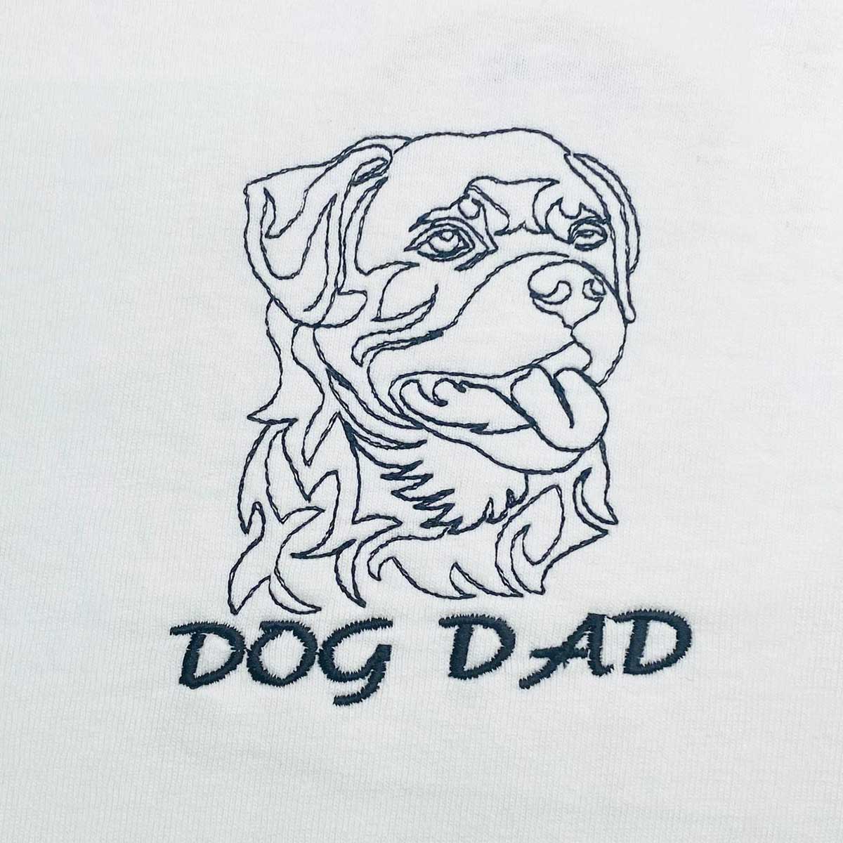 Personalized Rottweiler Dog Dad Tote Bag Embroidered with Dog Name, Best Gifts for Rottweiler Lovers em2