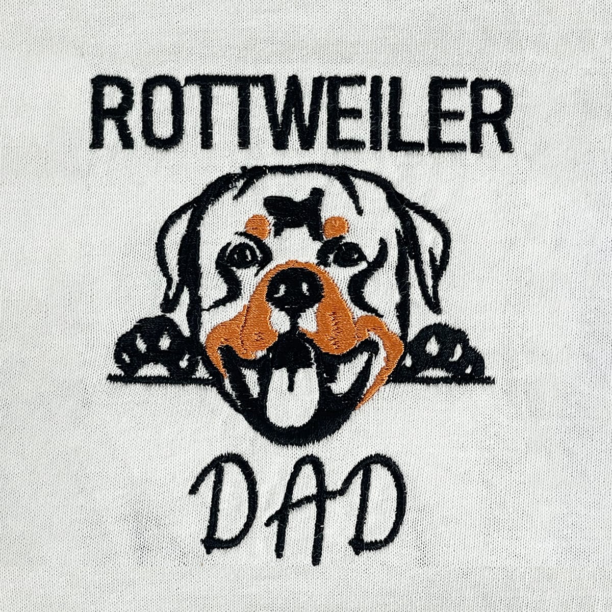 Personalized Rottweiler Dog Dad Tote Bag Embroidered with Dog Name, Unique Gifts For Rottweiler Lovers em2