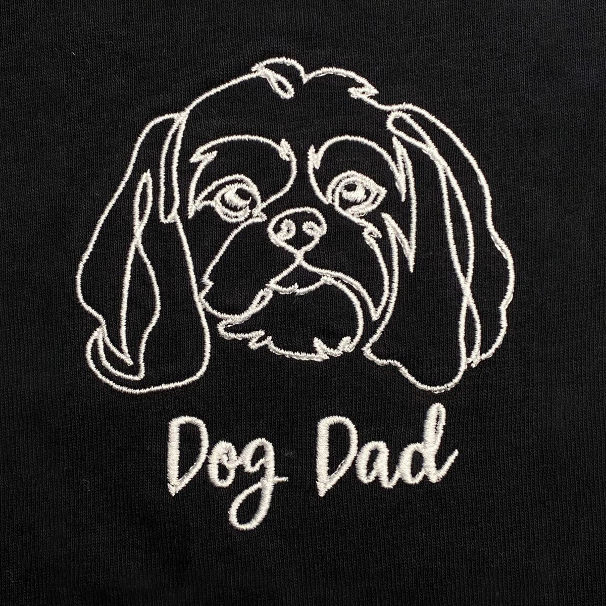 Personalized Shih Tzu Dog Dad Embroidered Tote Bag, Custom Tote Bag with Dog Name, Best Gifts For Shih Tzu Lovers em2