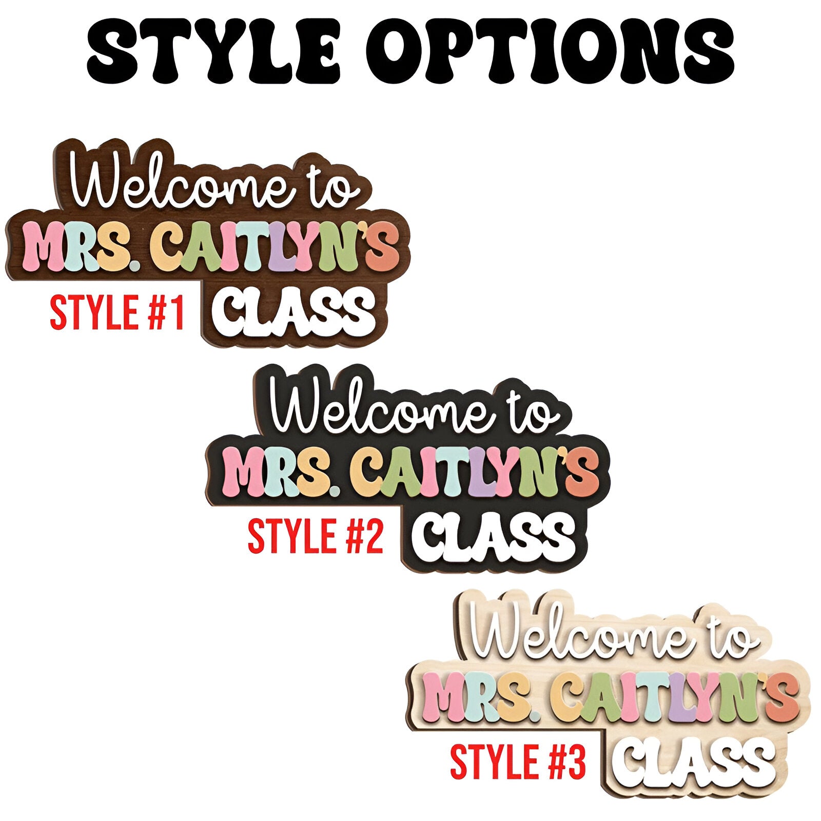 Personalized Teacher door frame sign  classroom name door frame corner sign Dofra