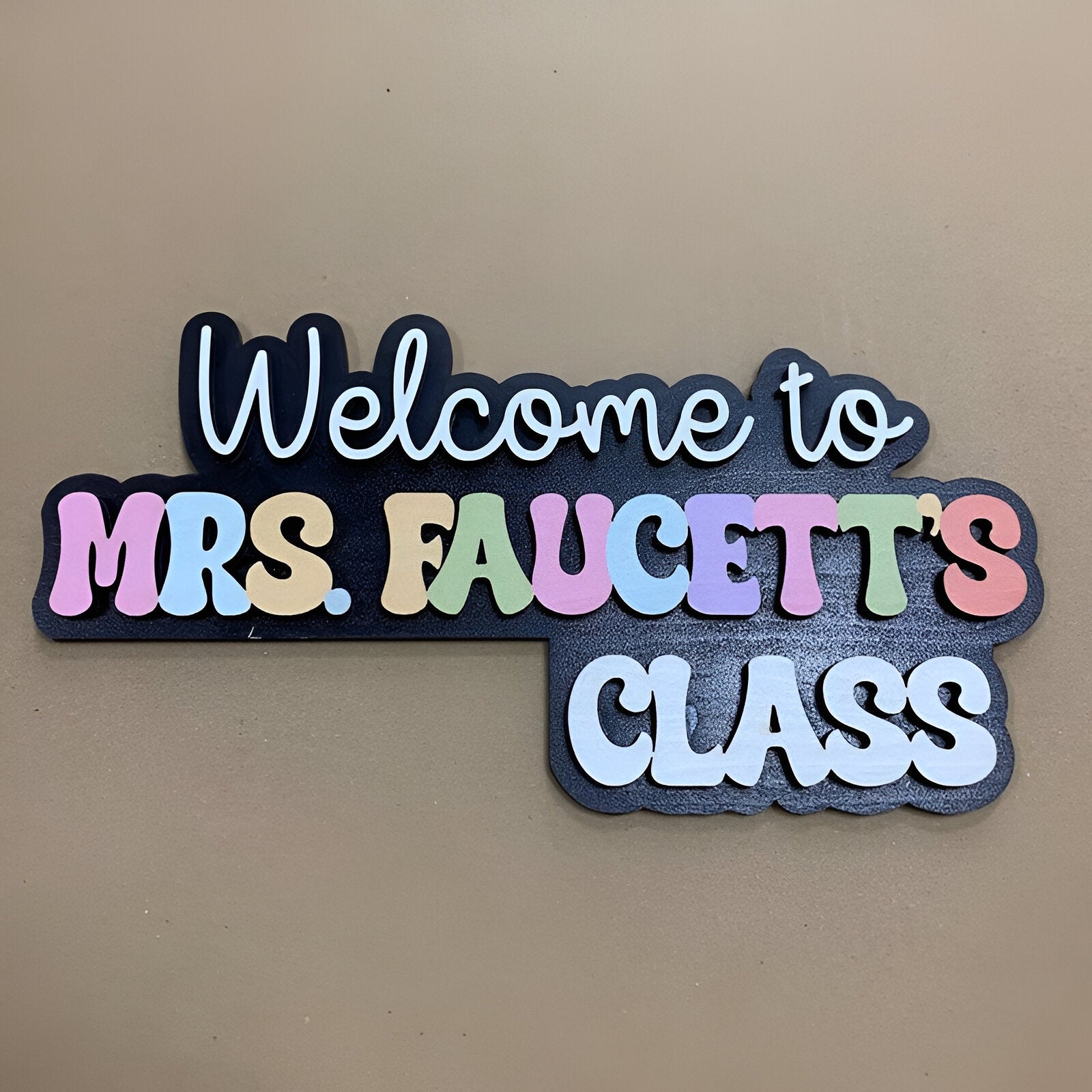 Personalized Teacher door frame sign  classroom name door frame corner sign Dofra