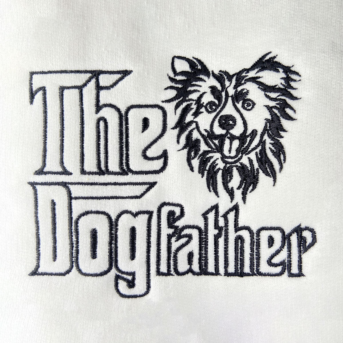 Personalized The DogFather Embroidered Tote Bag Border Collie, Custom Tote Bag with Dog Name, Best Gifts For Boxer Lovers em3