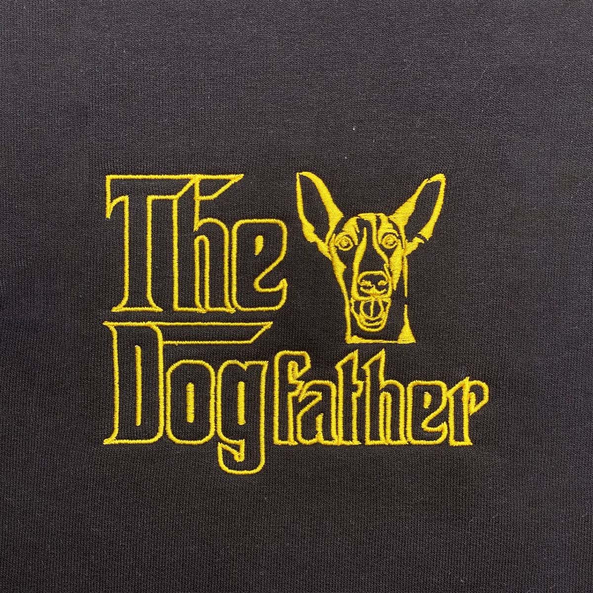 Personalized The DogFather Embroidered Tote Bag Italian Greyhound, Custom Tote Bag with Dog Name, Best Gifts For Greyhound Lovers em3