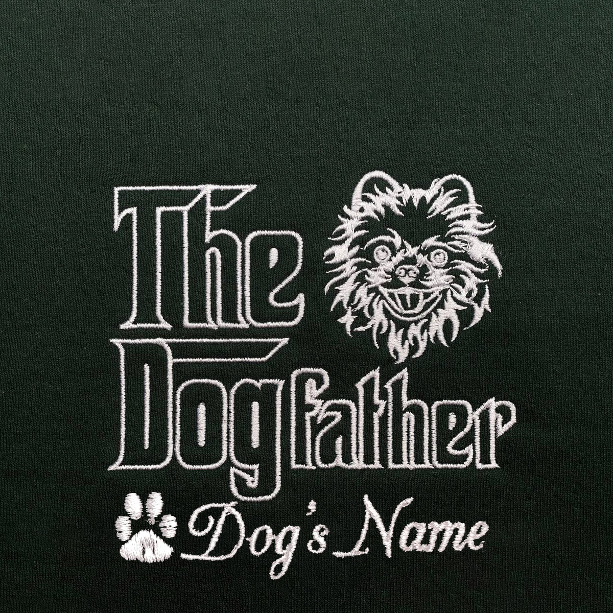 Personalized The DogFather Embroidered Tote Bag Pomeranian, Custom Tote Bag with Dog Name, Best Gifts For Pomeranian Lovers em1