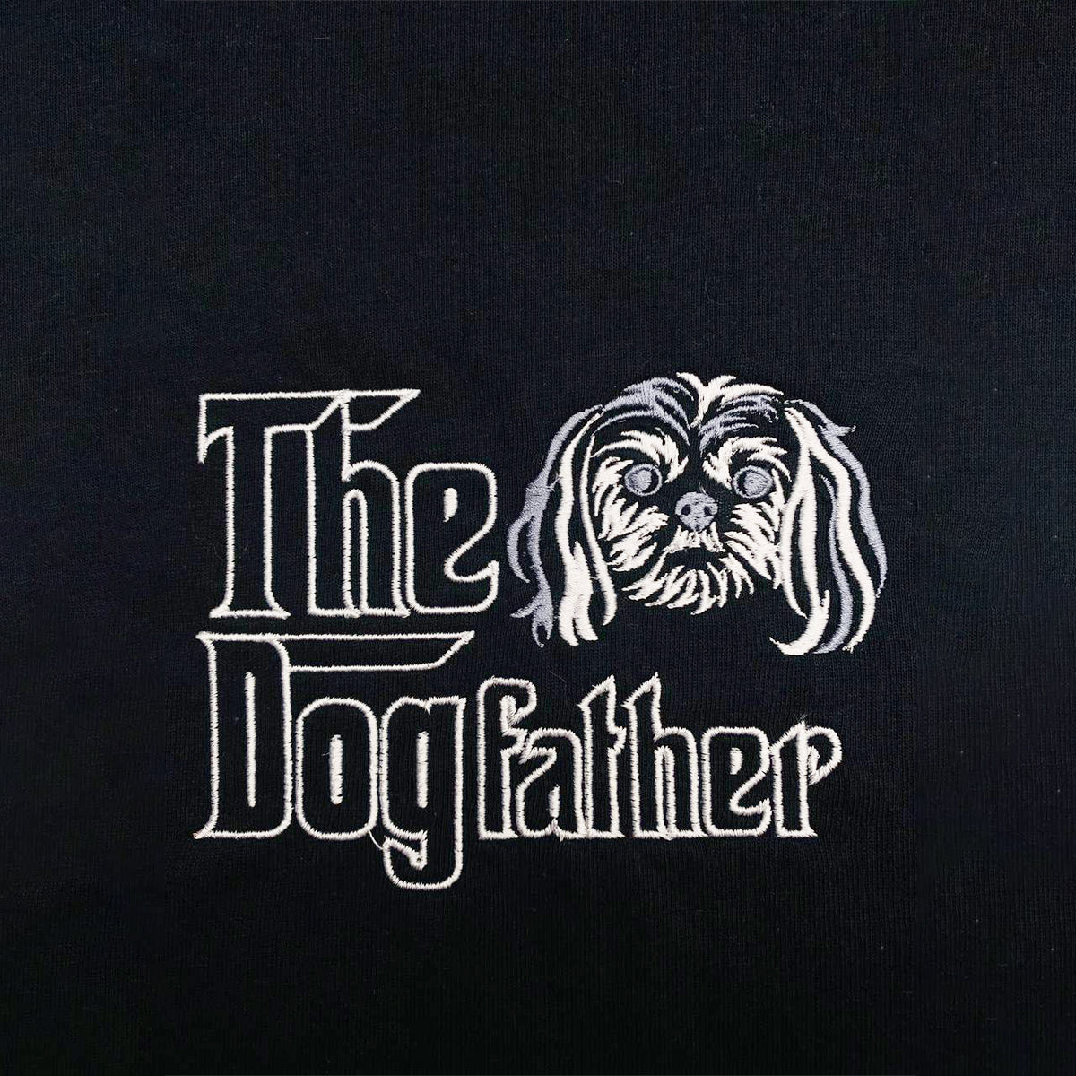Personalized The DogFather Embroidered Tote Bag Shih Tzu, Custom Tote Bag with Dog Name, Best Gifts For Shih Tzu Lovers em2