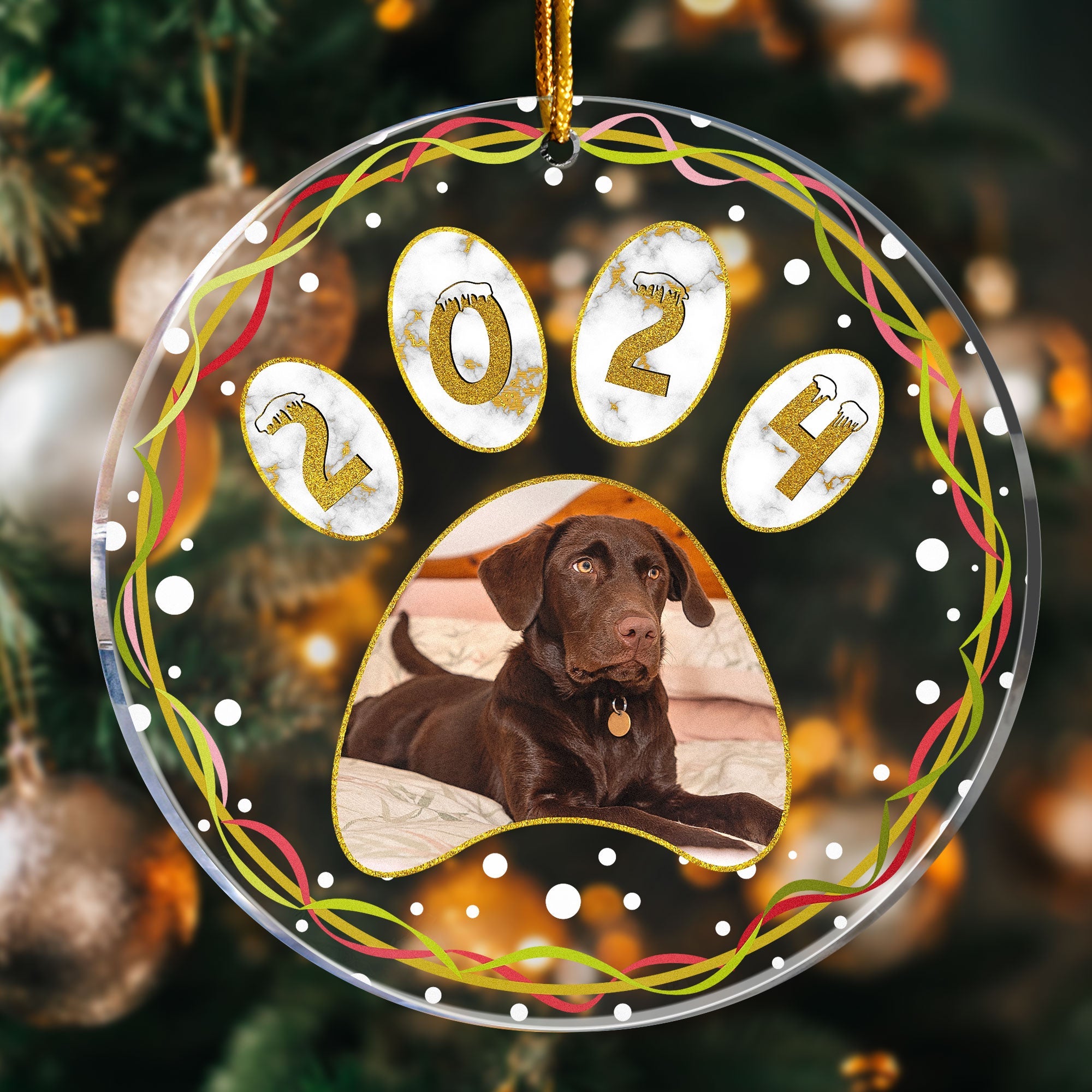 Pet's First Christmas - Personalized Acrylic Photo Ornament ORN0810
