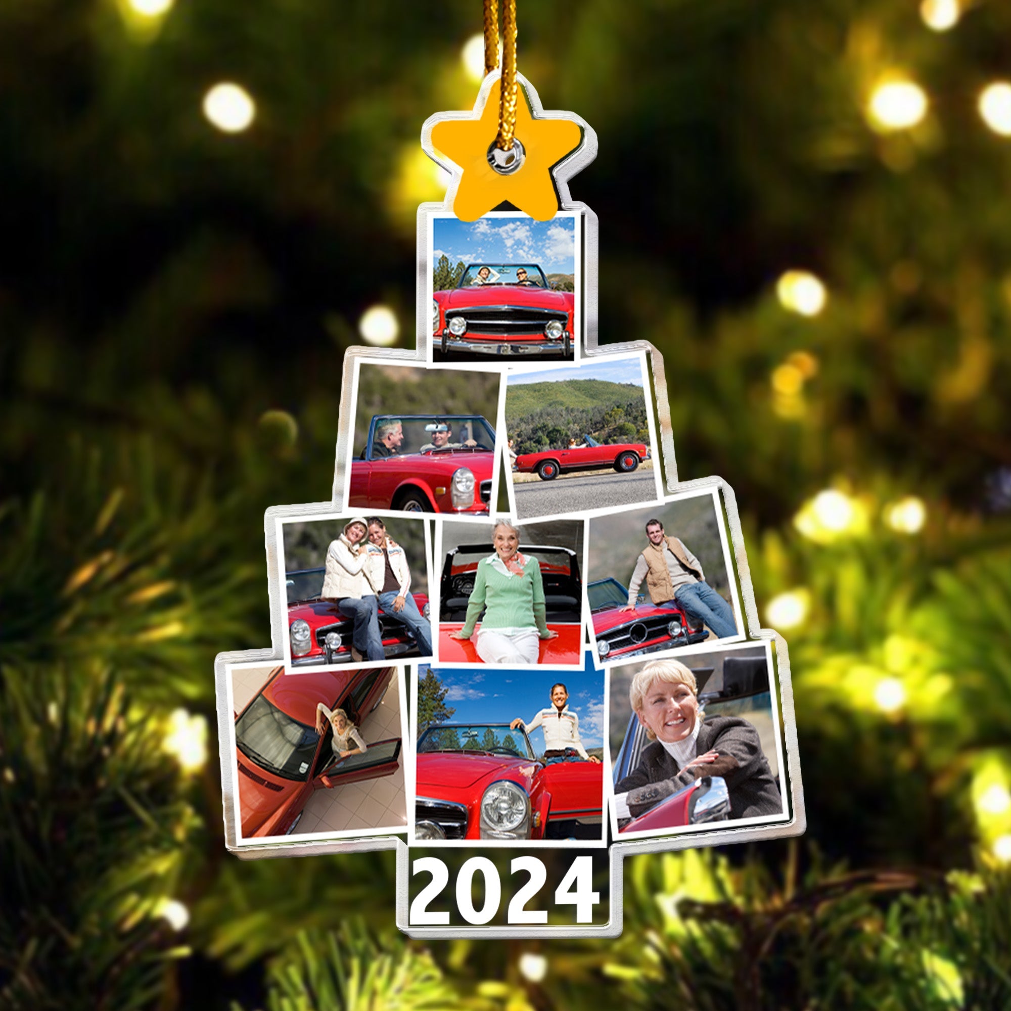 Photo Car Christmas Tree Christmas - Personalized Acrylic Photo Ornament ORN0810