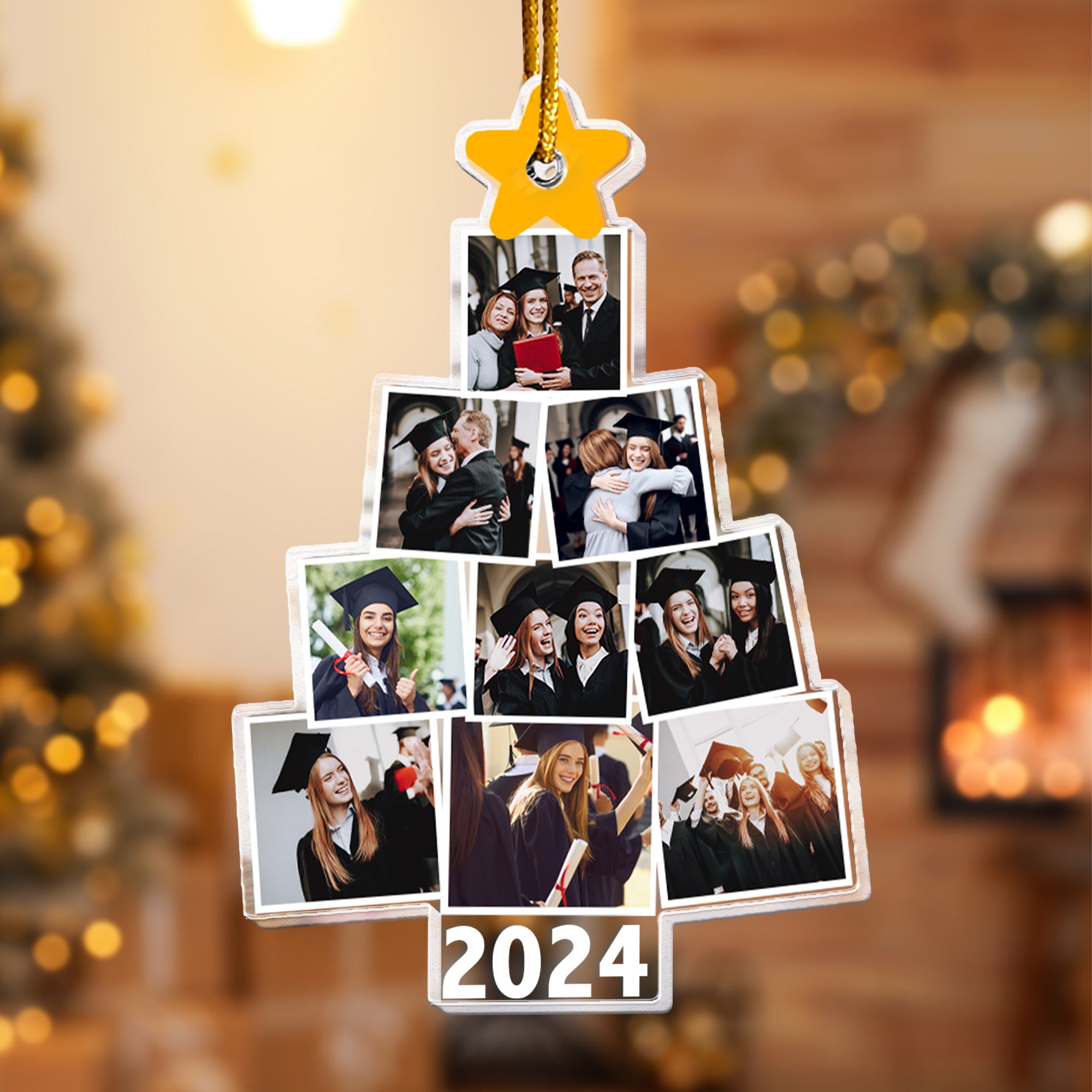Photo Graduation Christmas Tree - Personalized Acrylic Photo Ornament ORN0810