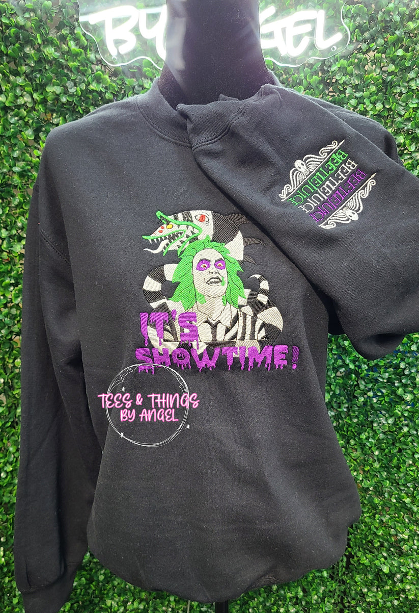 Beetlejuice Embroidered Sweatshirt, Horror Movies Characters Hoodie EMHA0609