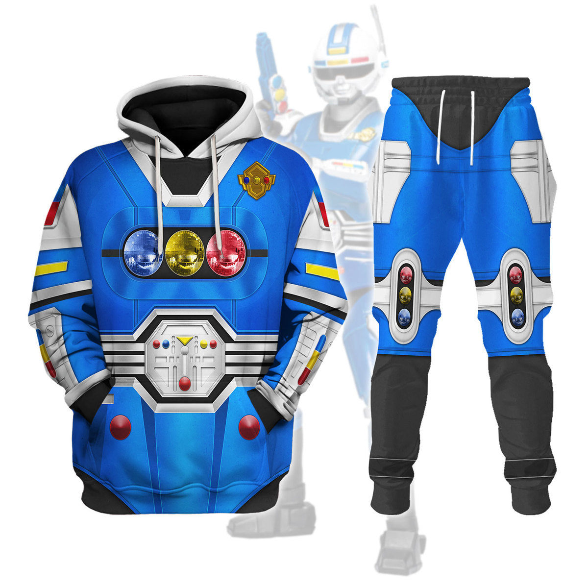 CustomsPig Blue Senturion Warhammer Costume Hoodie Jogger, CustomsPig Blue Senturion Marines Cosplay 3D Hoodie Pants, Warhammer 3D Tracksuit, Warhammer Game Outfit TQT4