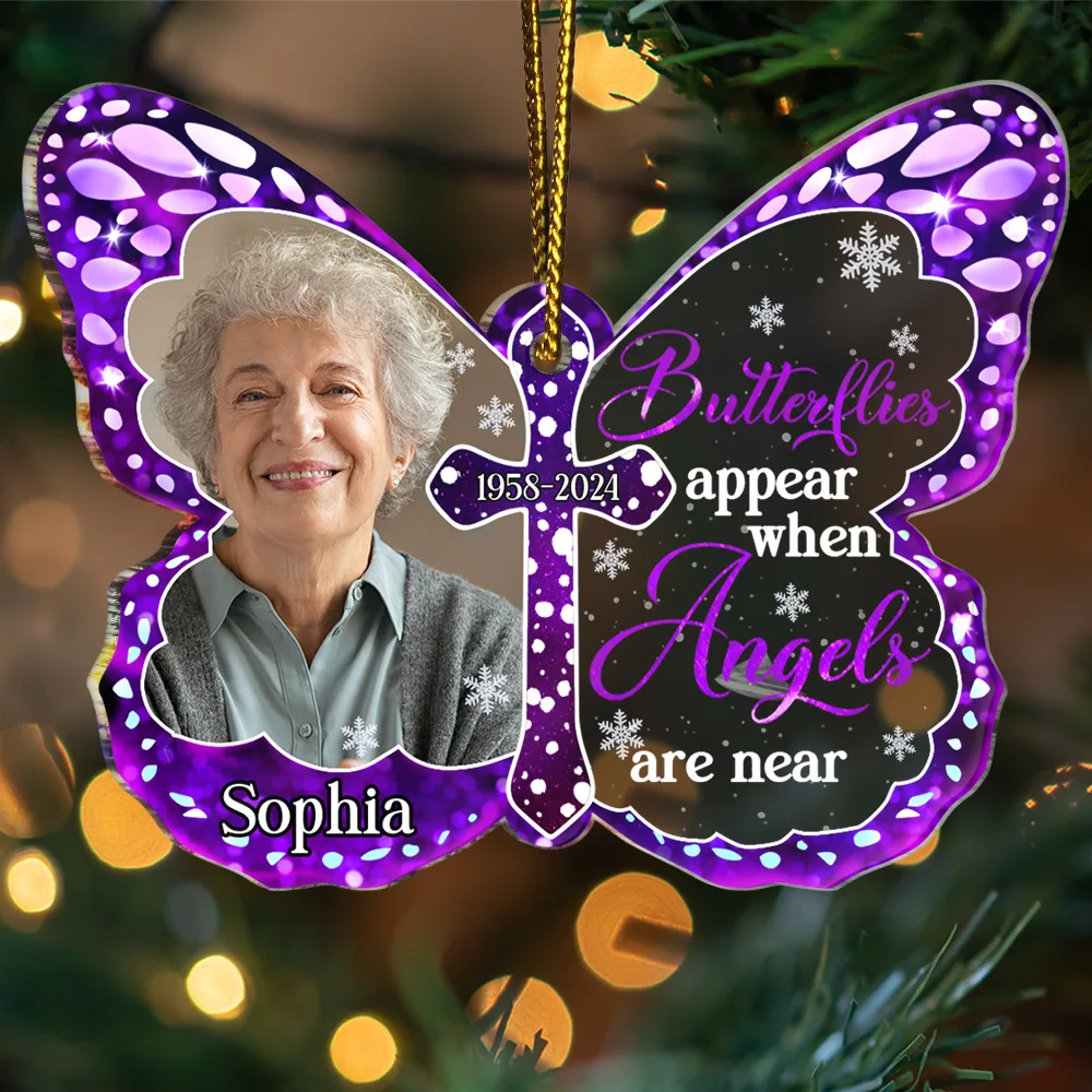 Custom Photo I Am Always With You Memorial - Personalized Custom Shaped Acrylic Ornament ORNA1210