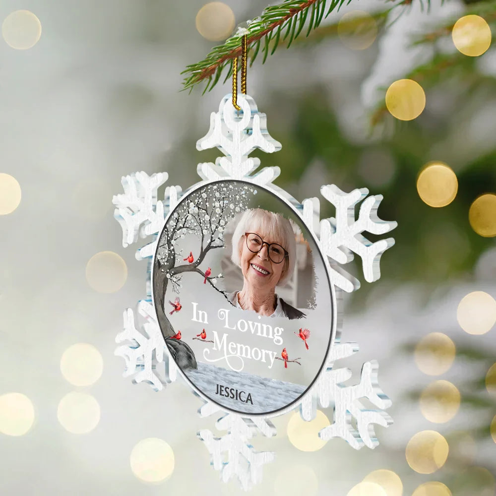 Custom Photo I Am Always With You Snowflake - Personalized Custom Shaped Acrylic Ornament ORNA1210