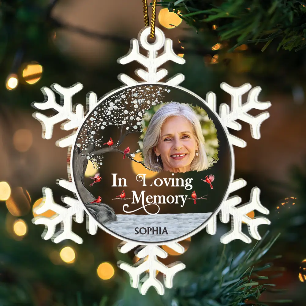 Custom Photo I Am Always With You Snowflake - Personalized Custom Shaped Acrylic Ornament ORNA1210