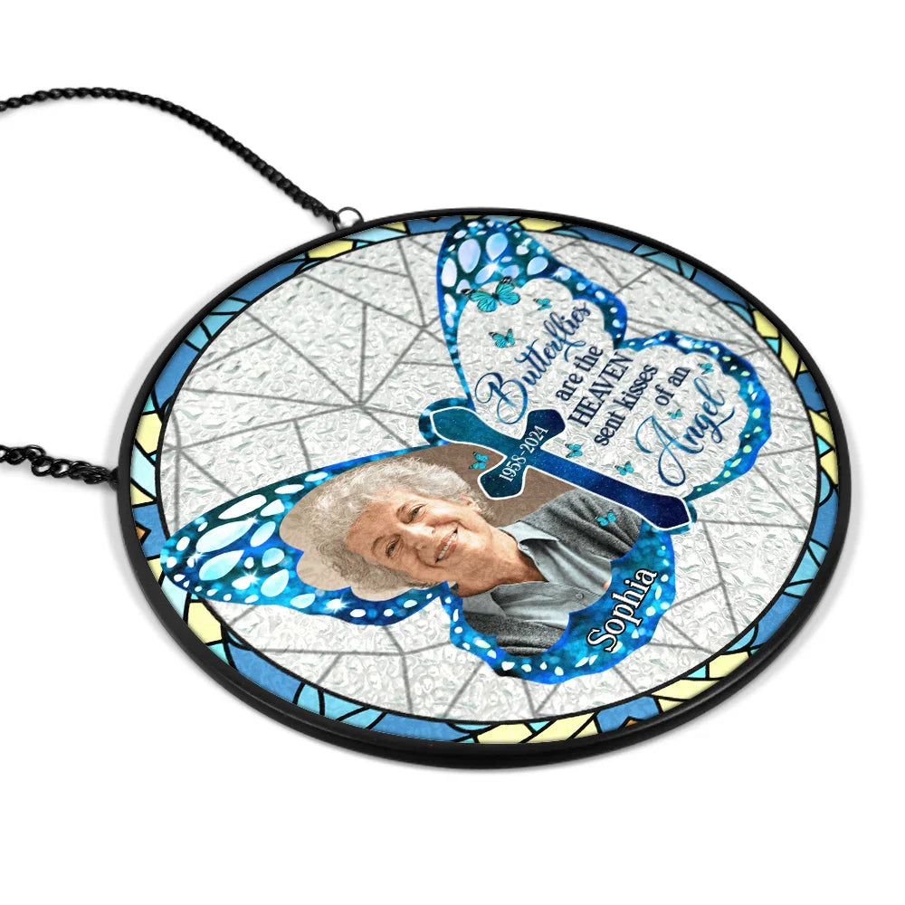 Custom Photo I Am Always With You - Personalized Stained Glass Window Hanging Suncatcher ORNA1210