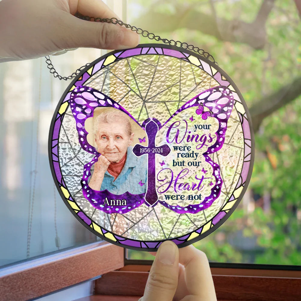 Custom Photo I Am Always With You - Personalized Stained Glass Window Hanging Suncatcher ORNA1210