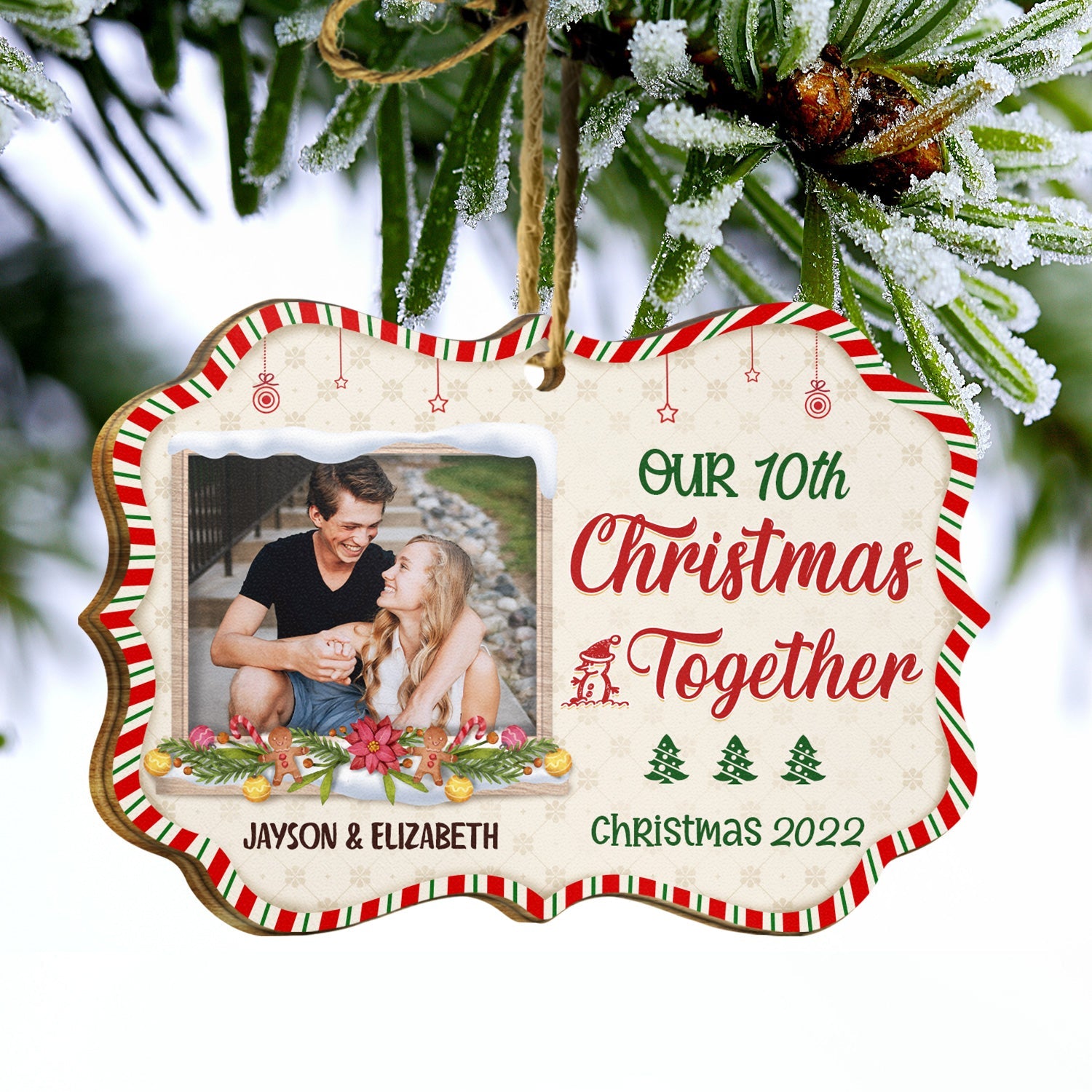 Custom Photo This Is Us A Little Bit Of Crazy - Christmas Gift For Family - Personalized Custom Wooden Ornament ORNA1210