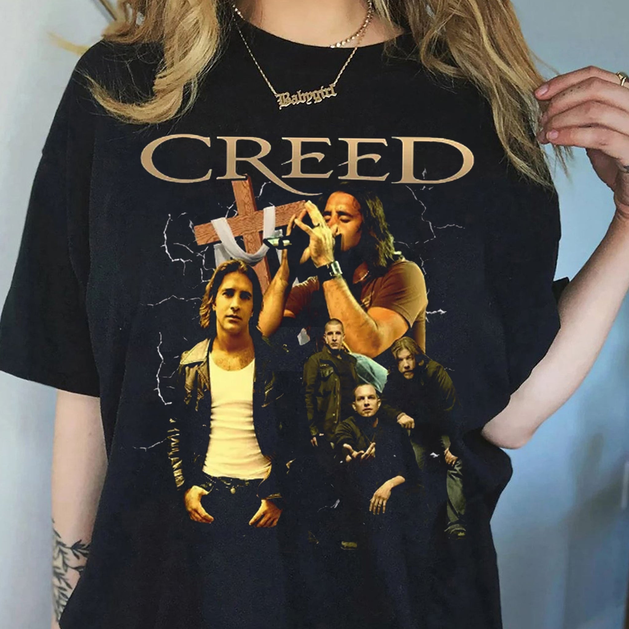 Retro Creed Band Bootleg T-Shirt, Creed Band Fan Gift Shirt, Creed 2024 Tour Shirt, Rock Band Creed Graphic Shirt, Creed Band Merch Shirt  MS2007 05
