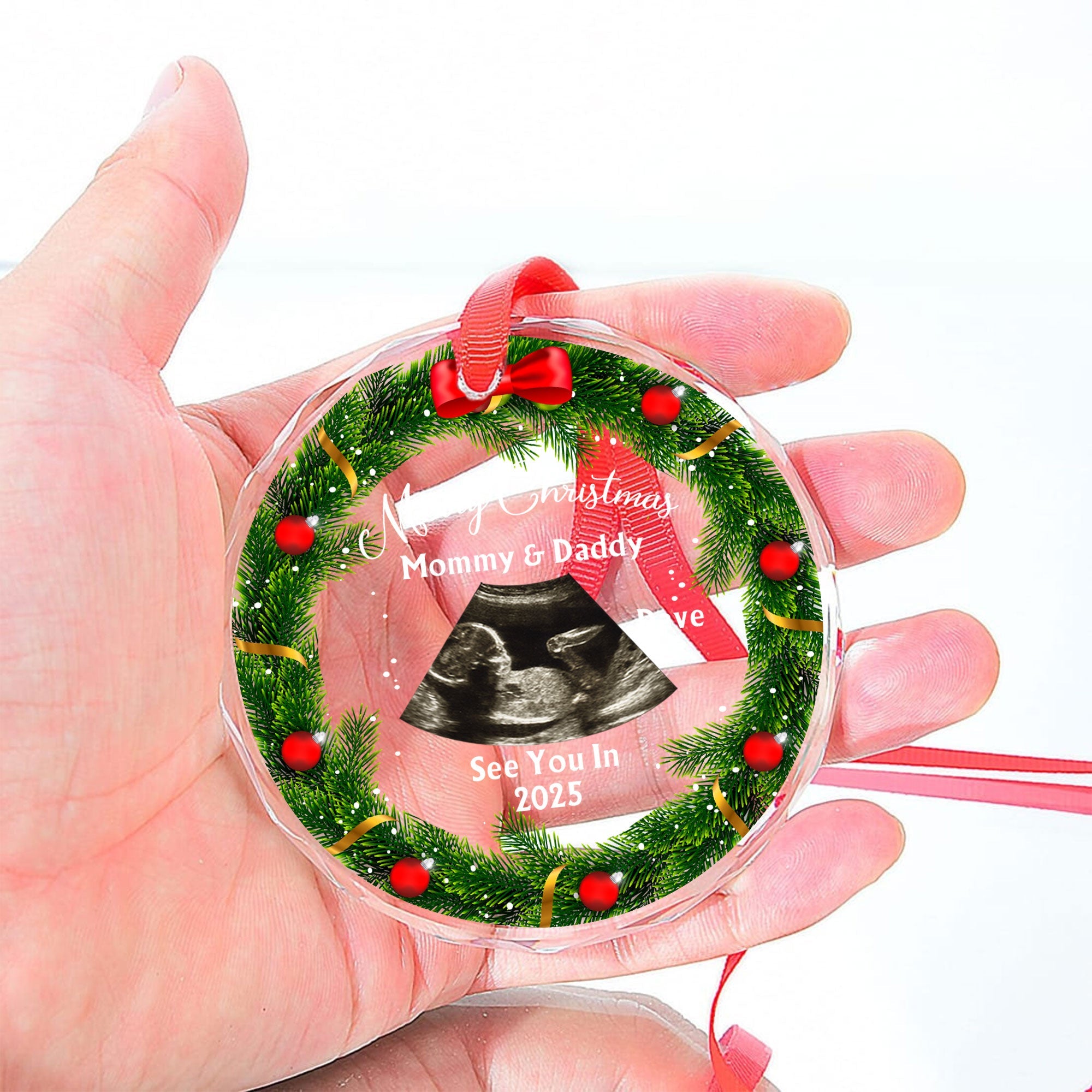 See You In Next Year - Personalized Glass Photo Ornament ORN0810