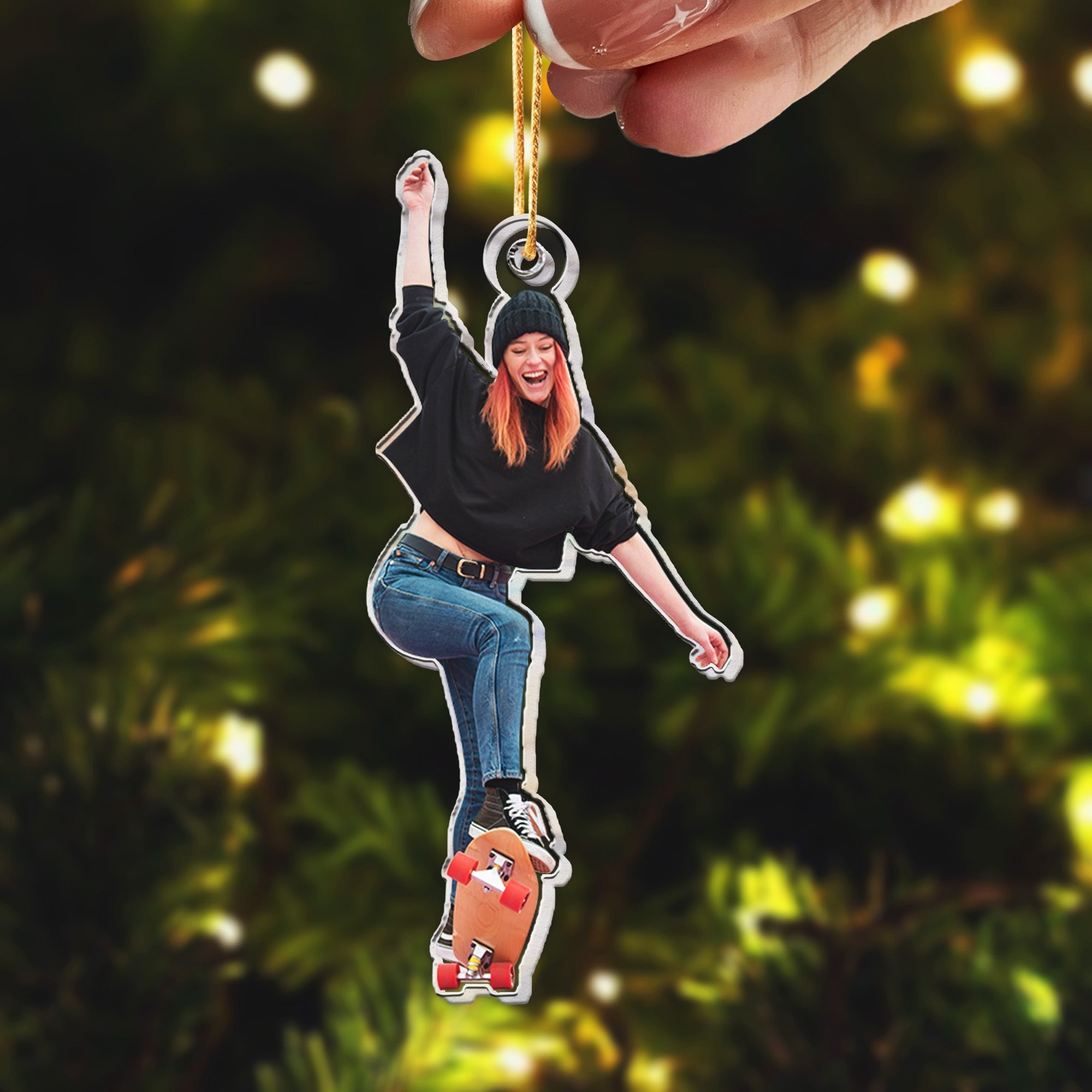 Skateboarding Is My Life - Personalized Acrylic Photo Ornament ORN0810