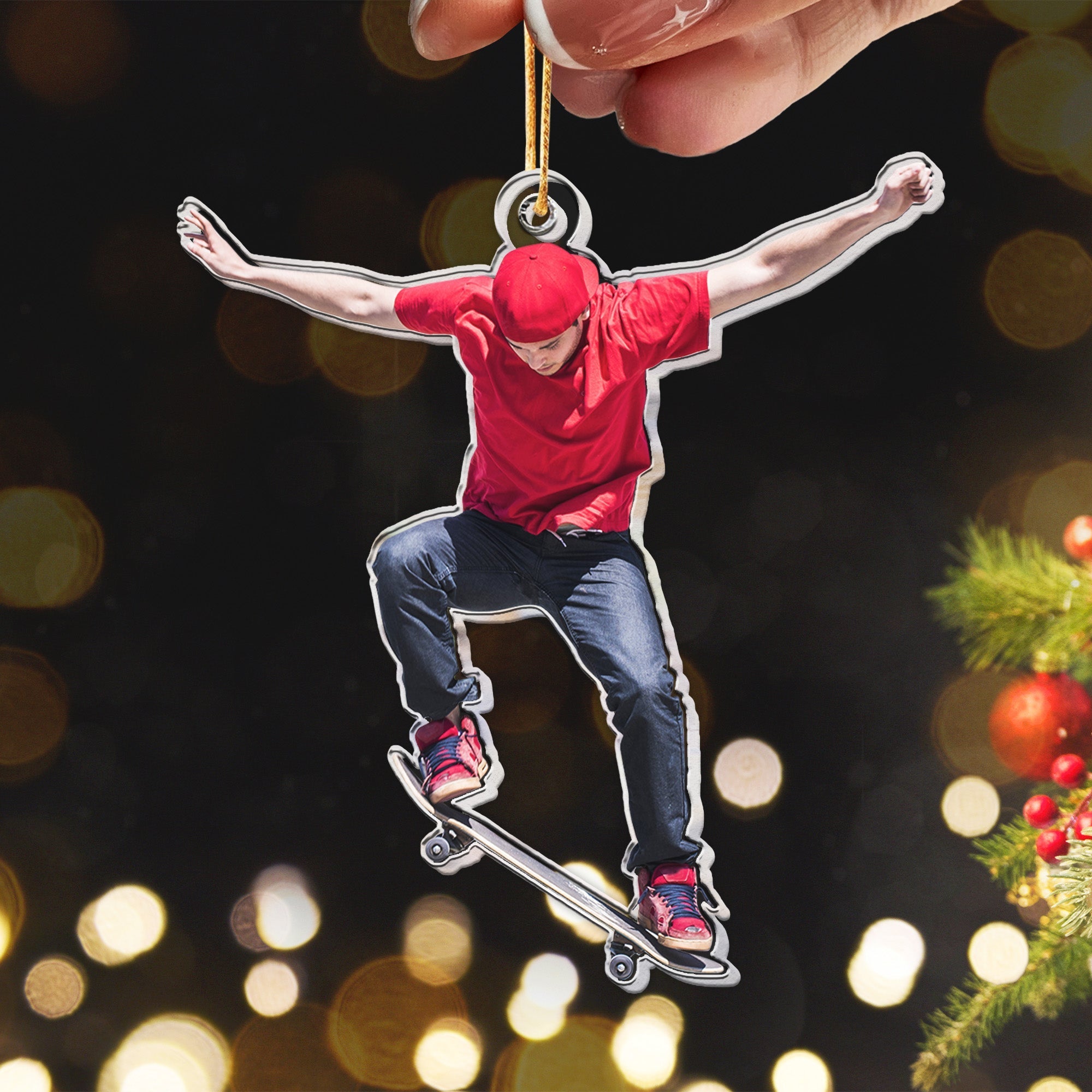 Skateboarding Is My Life - Personalized Acrylic Photo Ornament ORN0810