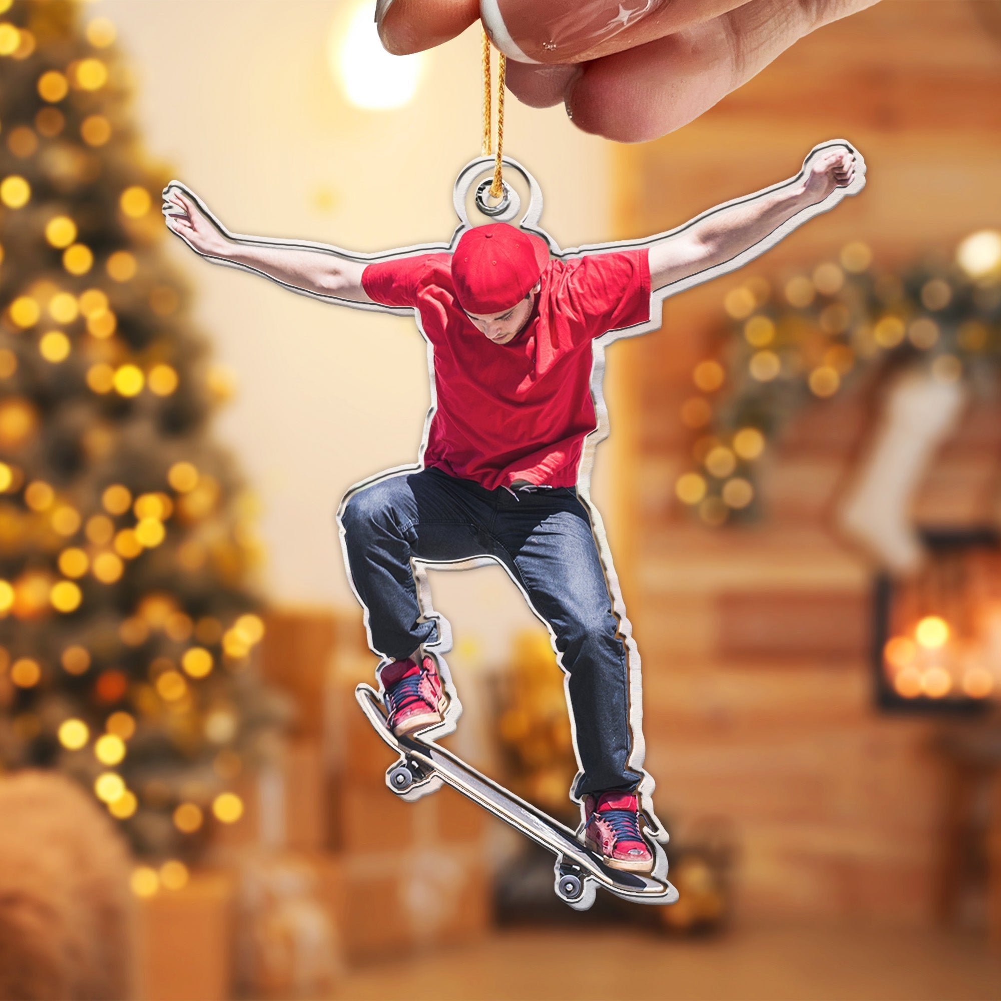 Skateboarding Is My Life - Personalized Acrylic Photo Ornament ORN0810