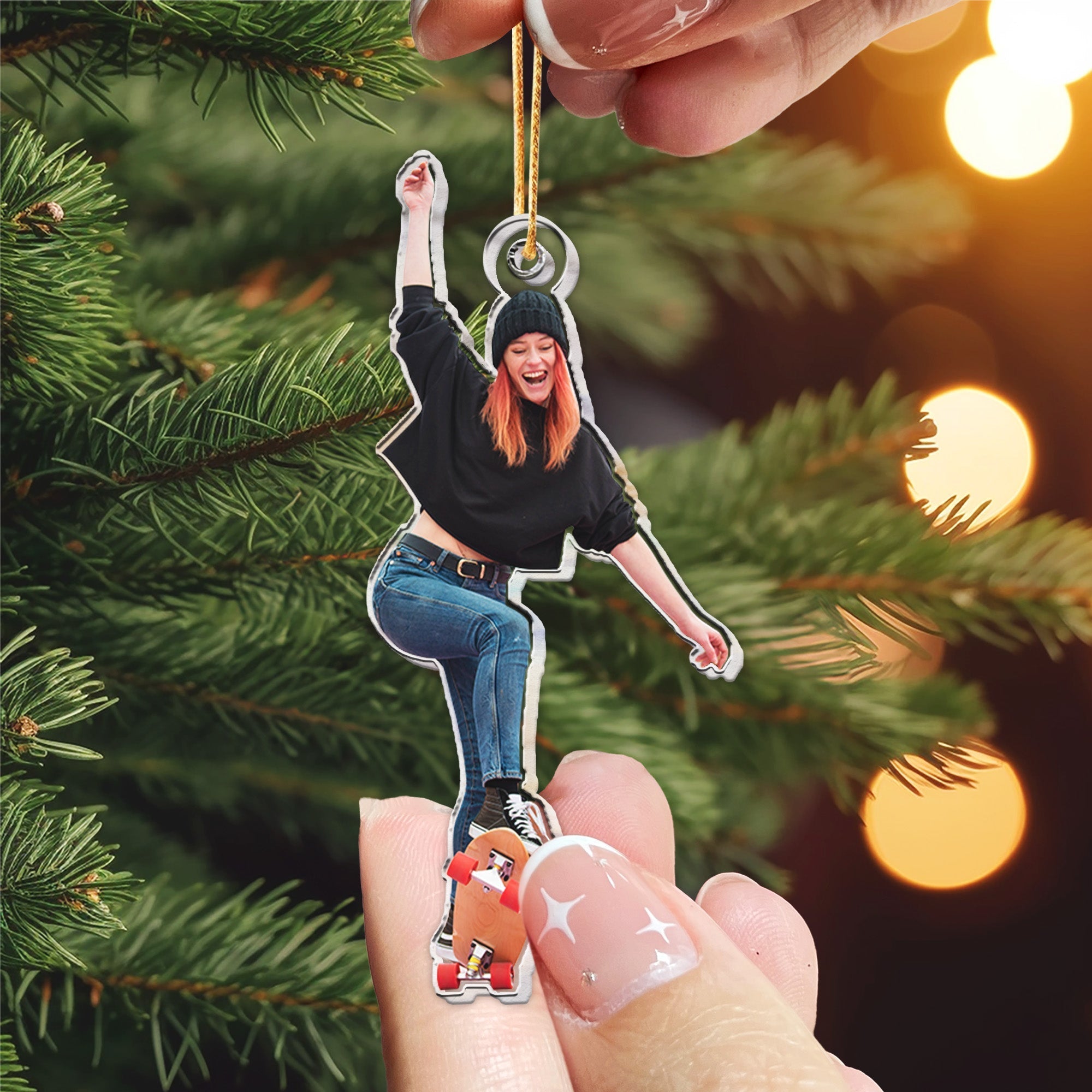 Skateboarding Is My Life - Personalized Acrylic Photo Ornament ORN0810