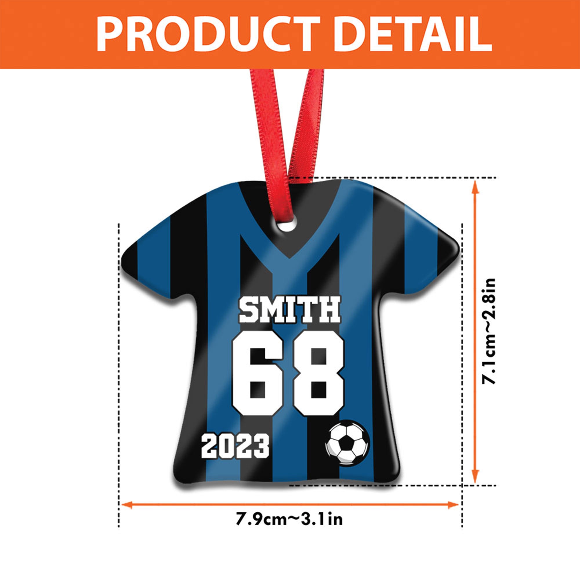 Soccer Uniform - Personalized Ceramic Ornament ORN0810