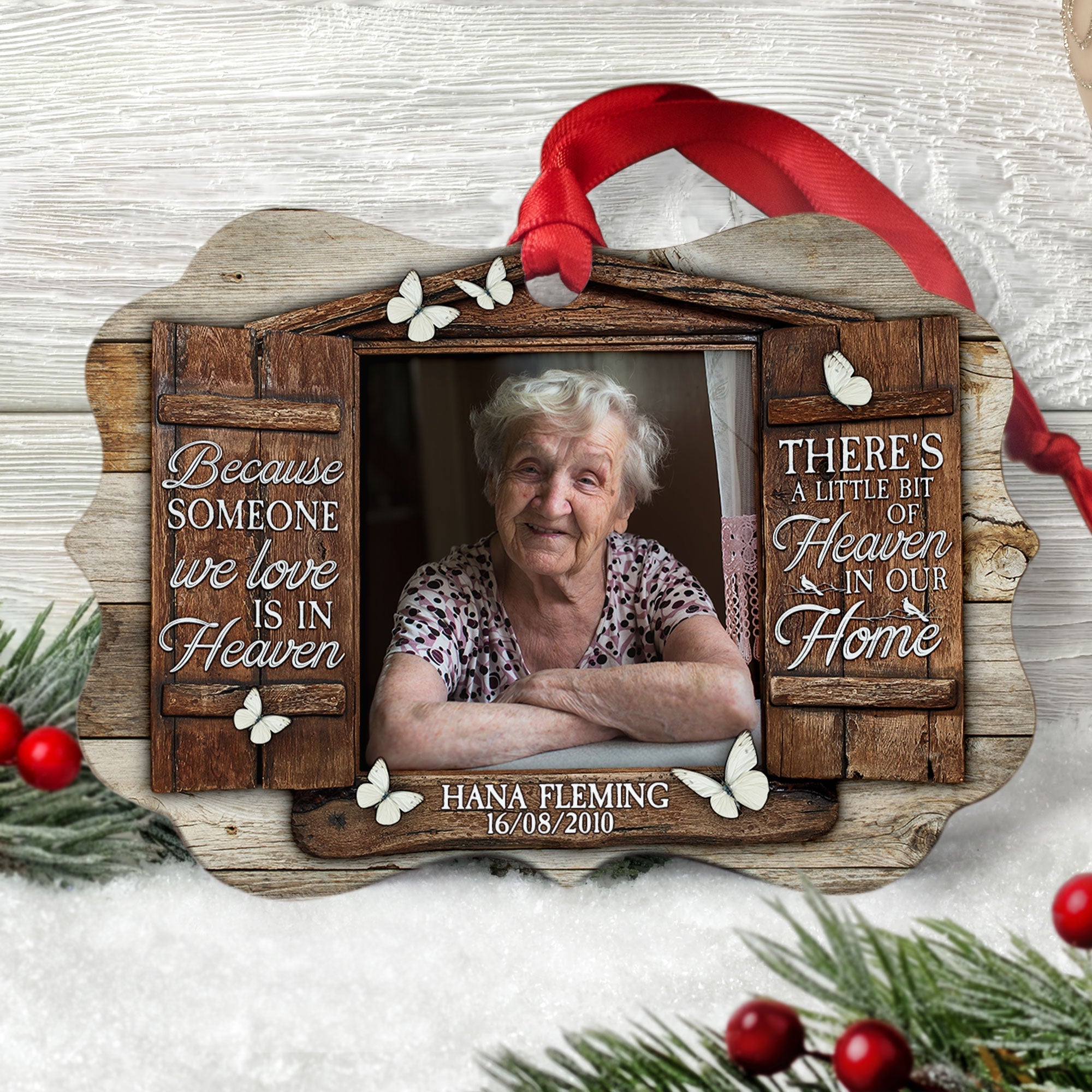 Someone We Love Is In Heaven - Personalized Aluminum Ornament - Memorial Gift For Family, Remembrance, Grief Gift, Sympathy Gift ORNA1210