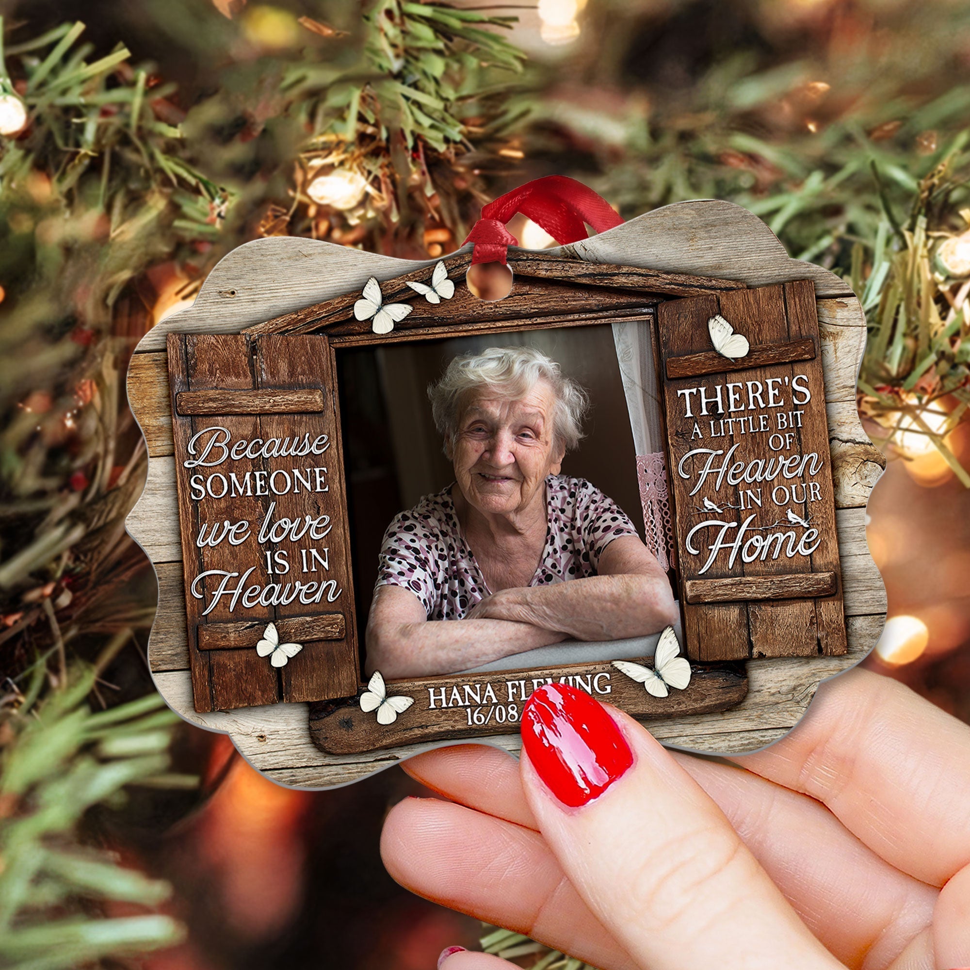 Someone We Love Is In Heaven - Personalized Aluminum Ornament - Memorial Gift For Family, Remembrance, Grief Gift, Sympathy Gift ORNA1210