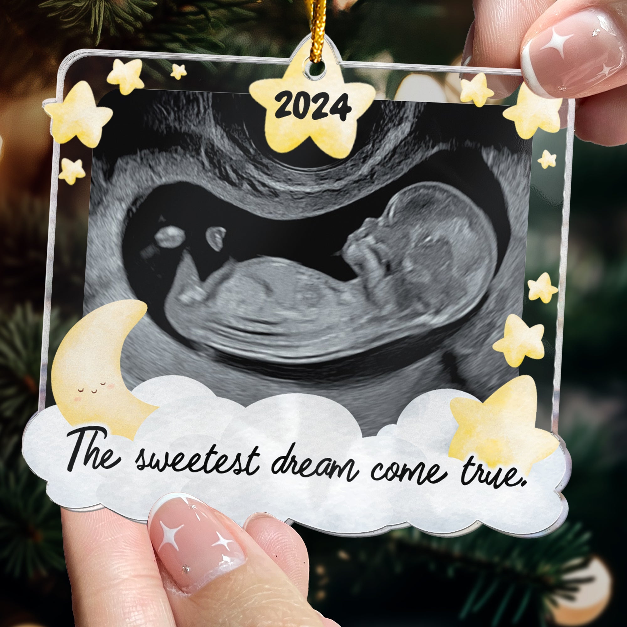 Sweetest Dream Come True - Personalized Acrylic Photo Ornament ORN0810