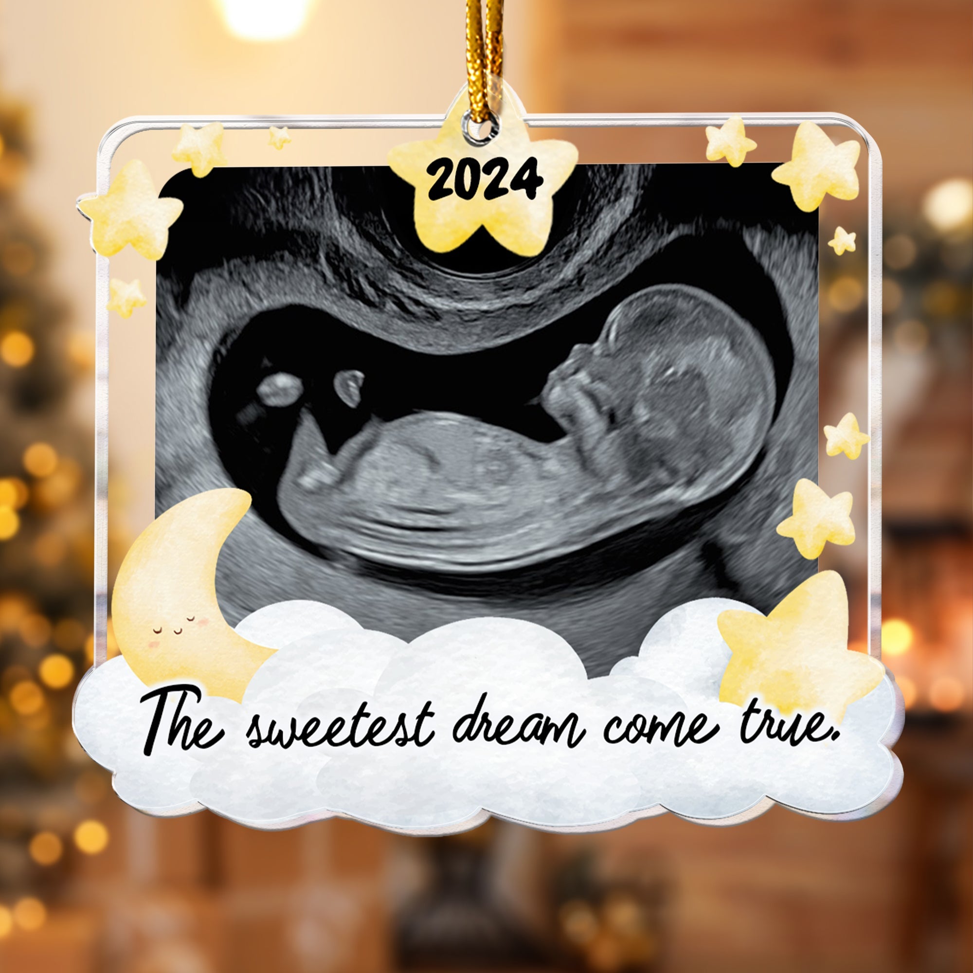 Sweetest Dream Come True - Personalized Acrylic Photo Ornament ORN0810