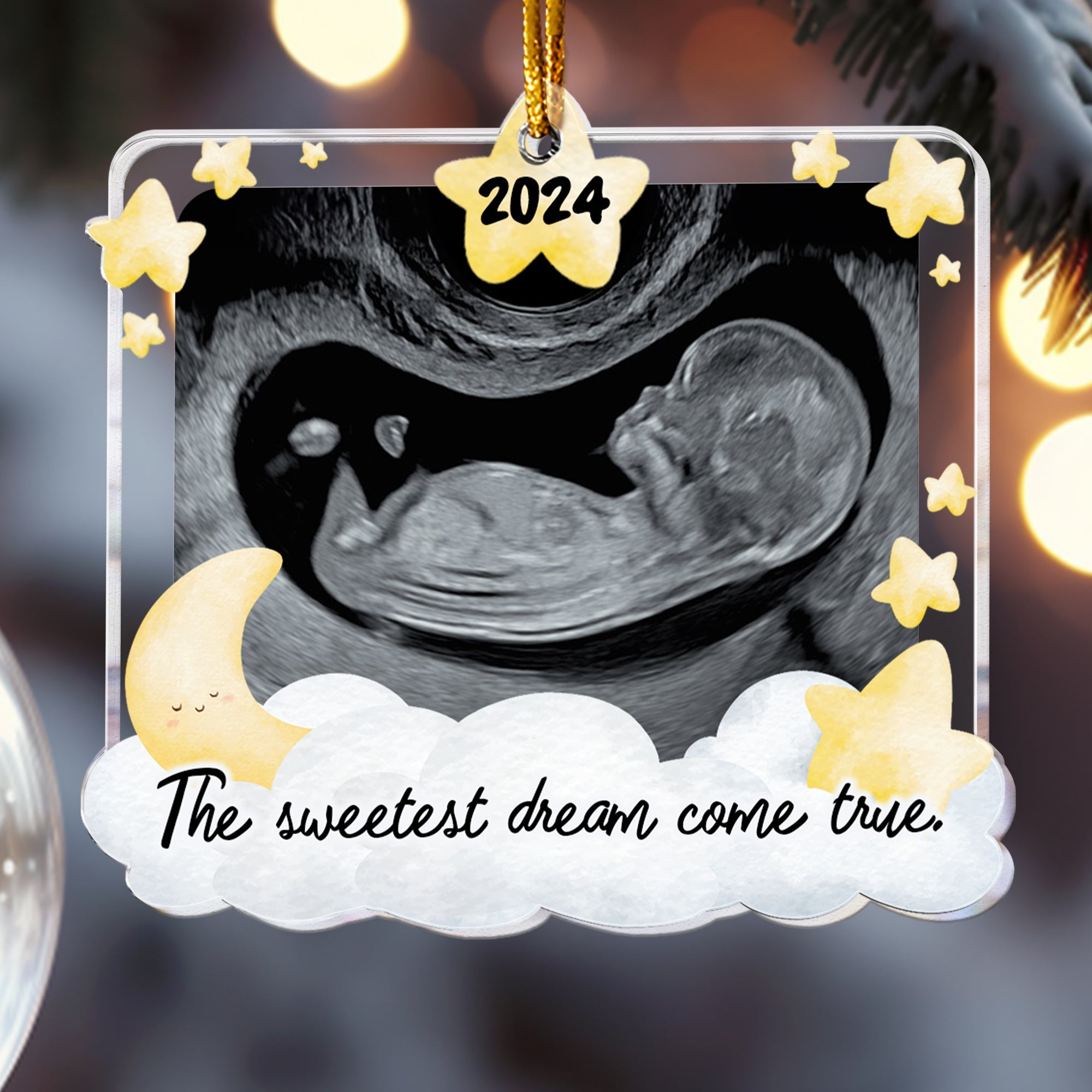 Sweetest Dream Come True - Personalized Acrylic Photo Ornament ORN0810