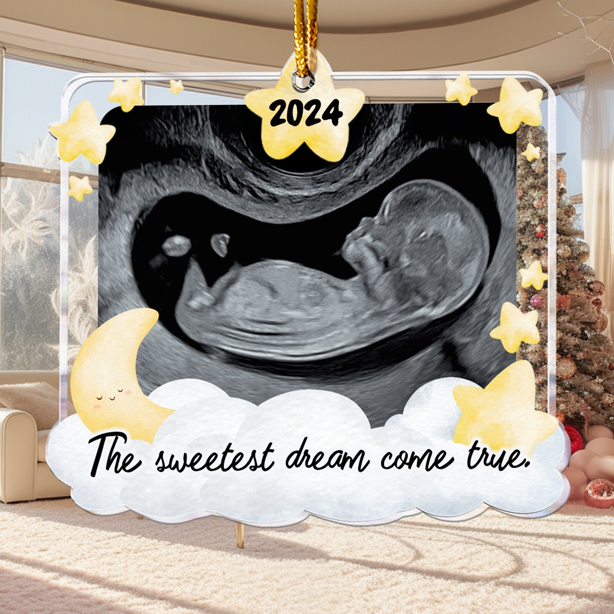 Sweetest Dream Come True - Personalized Acrylic Photo Ornament ORN0810