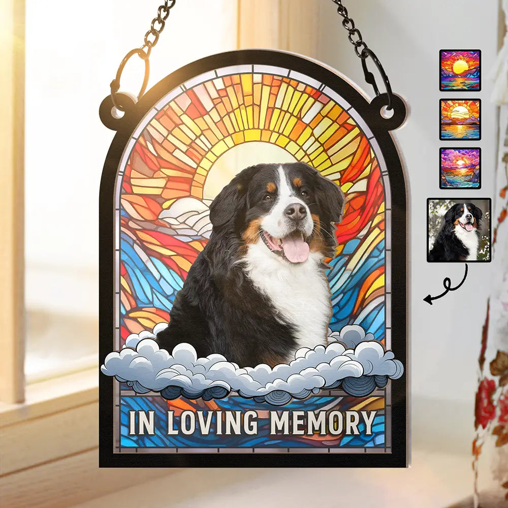 Custom Photo In Loving Memory Family Memorial Pet - Personalized Window Hanging Suncatcher Ornament ORNA1210