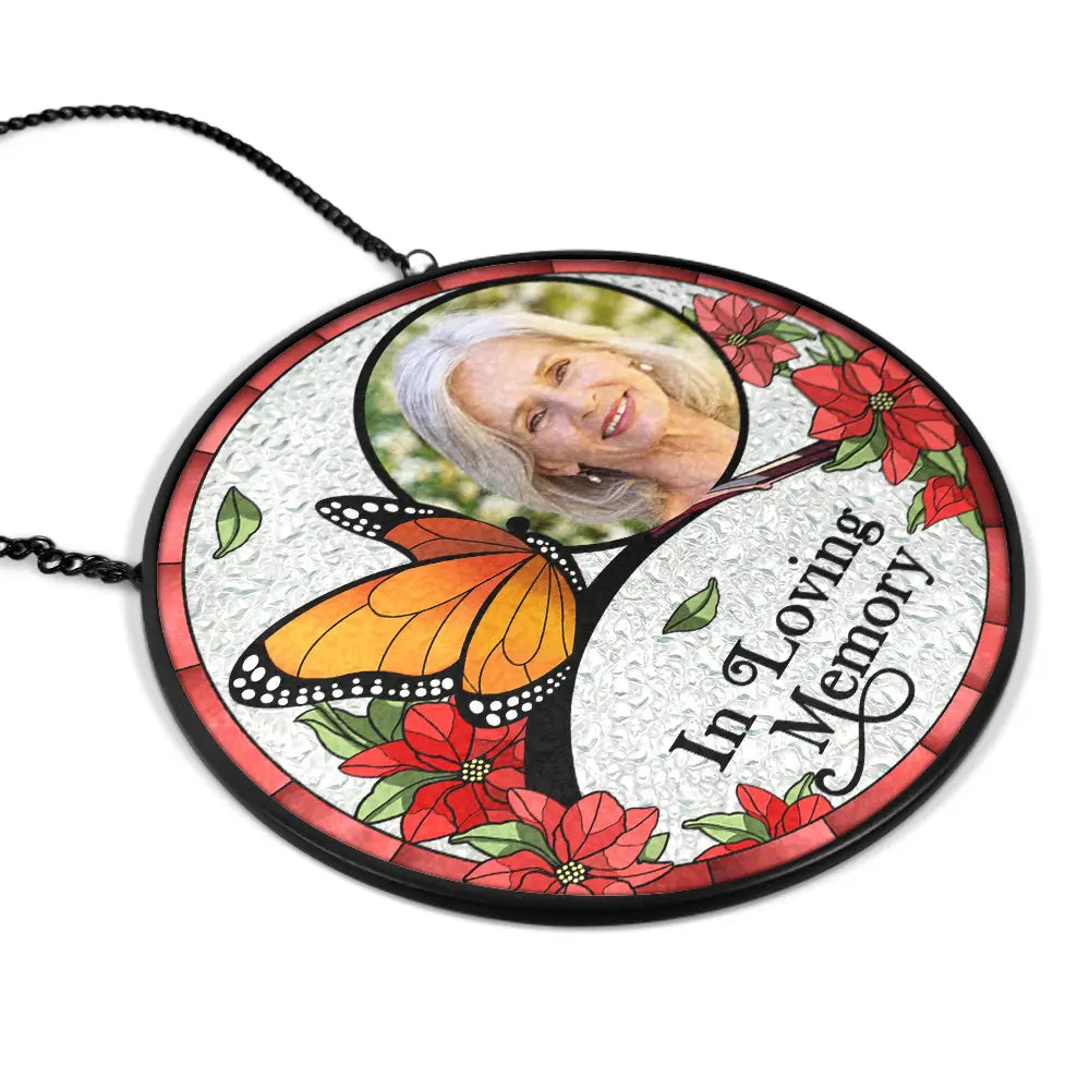 Custom Photo I'm Always With You Memorial - Personalized Stained Glass Window Hanging Suncatcher ORNA1210